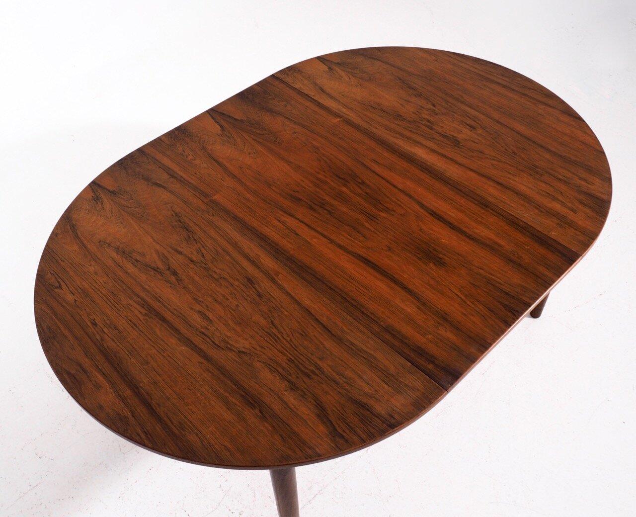 Extension table with one leave in fruitwood, 1960’s. In Good Condition For Sale In Aalsgaarde, DK