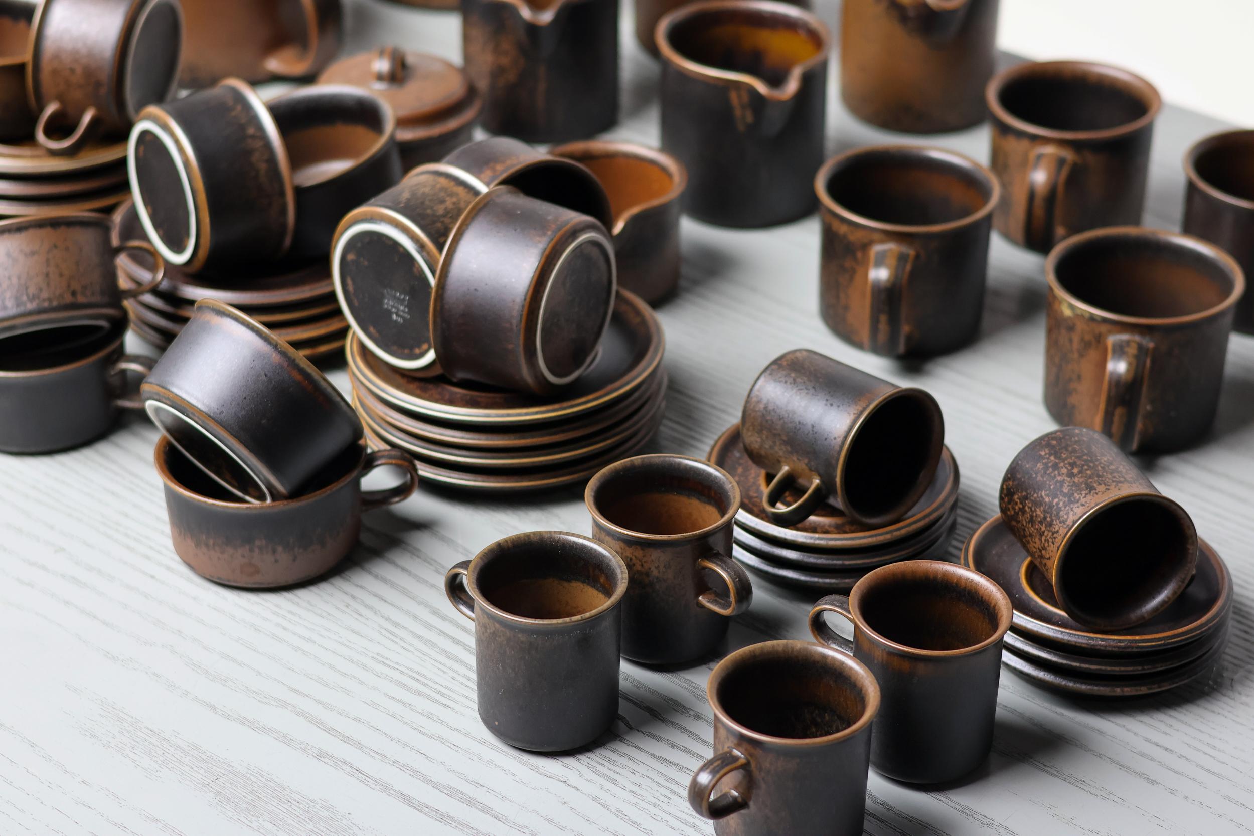 Finlandais Vaste service à thé et à café de 94 pièces Arabia of Finland, Finlande, années 1970 en vente