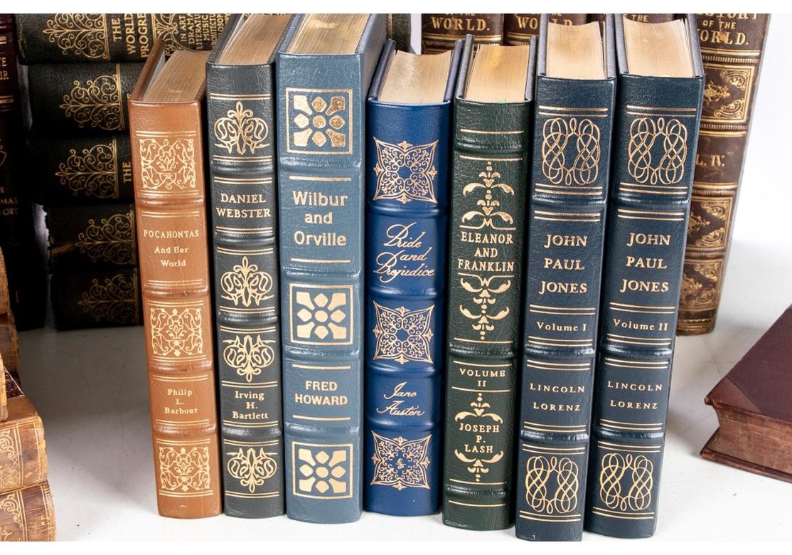 Extensive Book Lot with Several Leather-Bound Sets In Good Condition In Bridgeport, CT