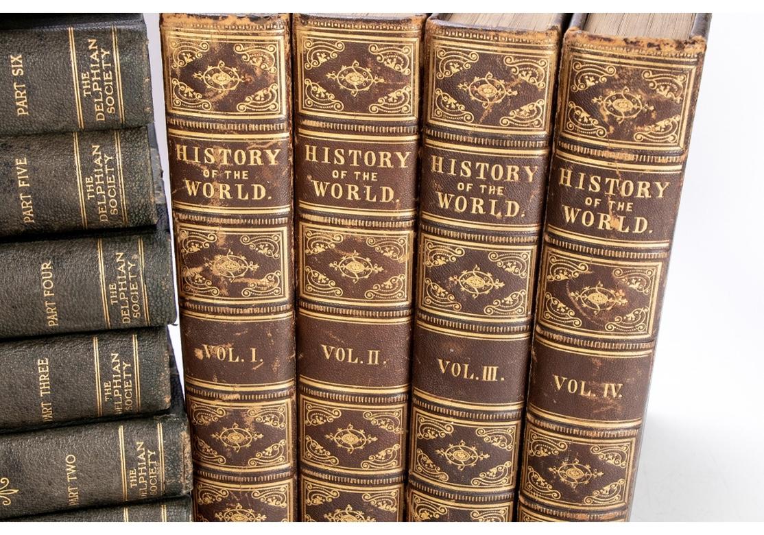 20th Century Extensive Book Lot with Several Leather-Bound Sets
