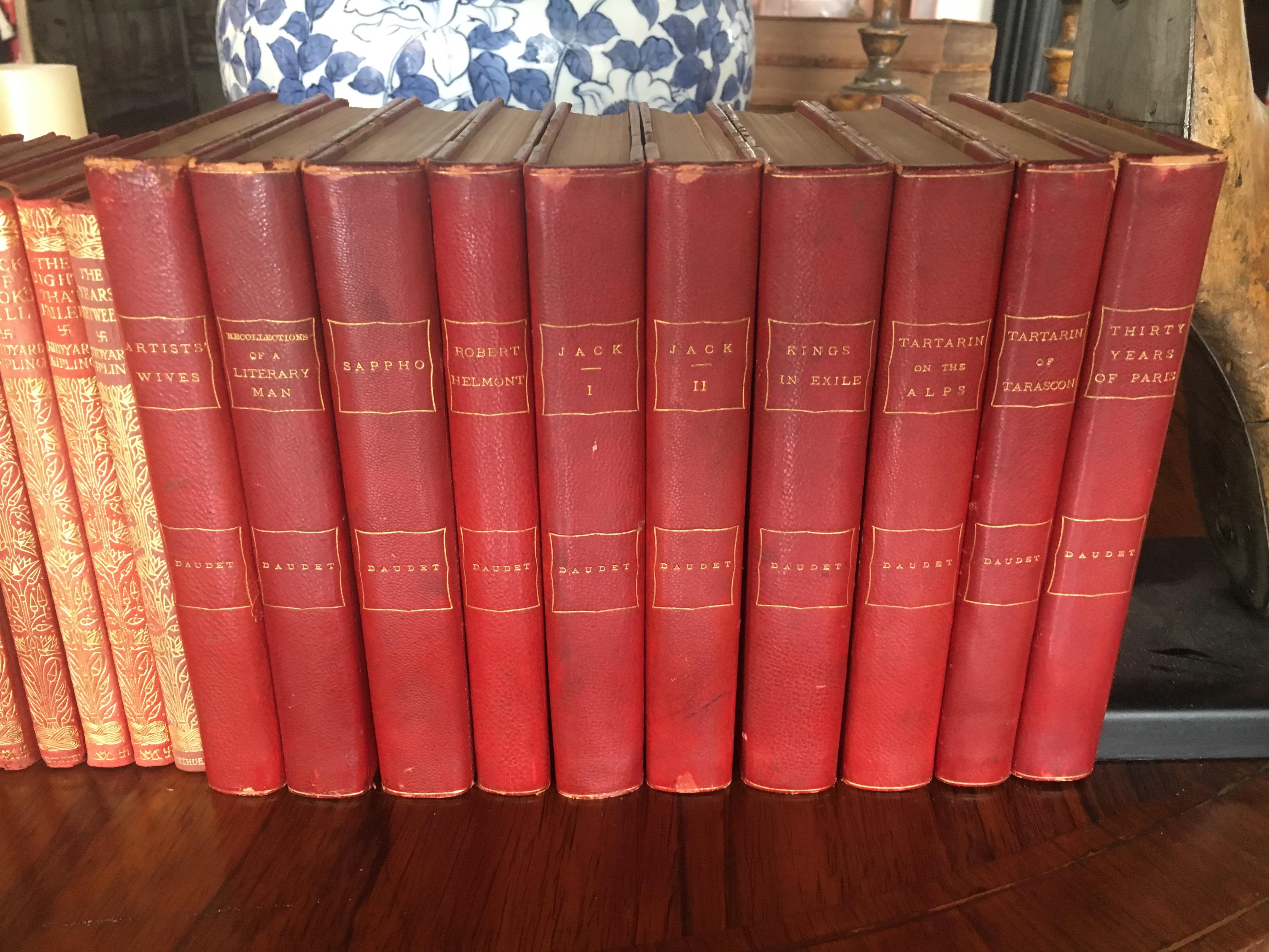 Extensive Collection of 19th Century Leather Bound Books Priced Per Book English For Sale 3