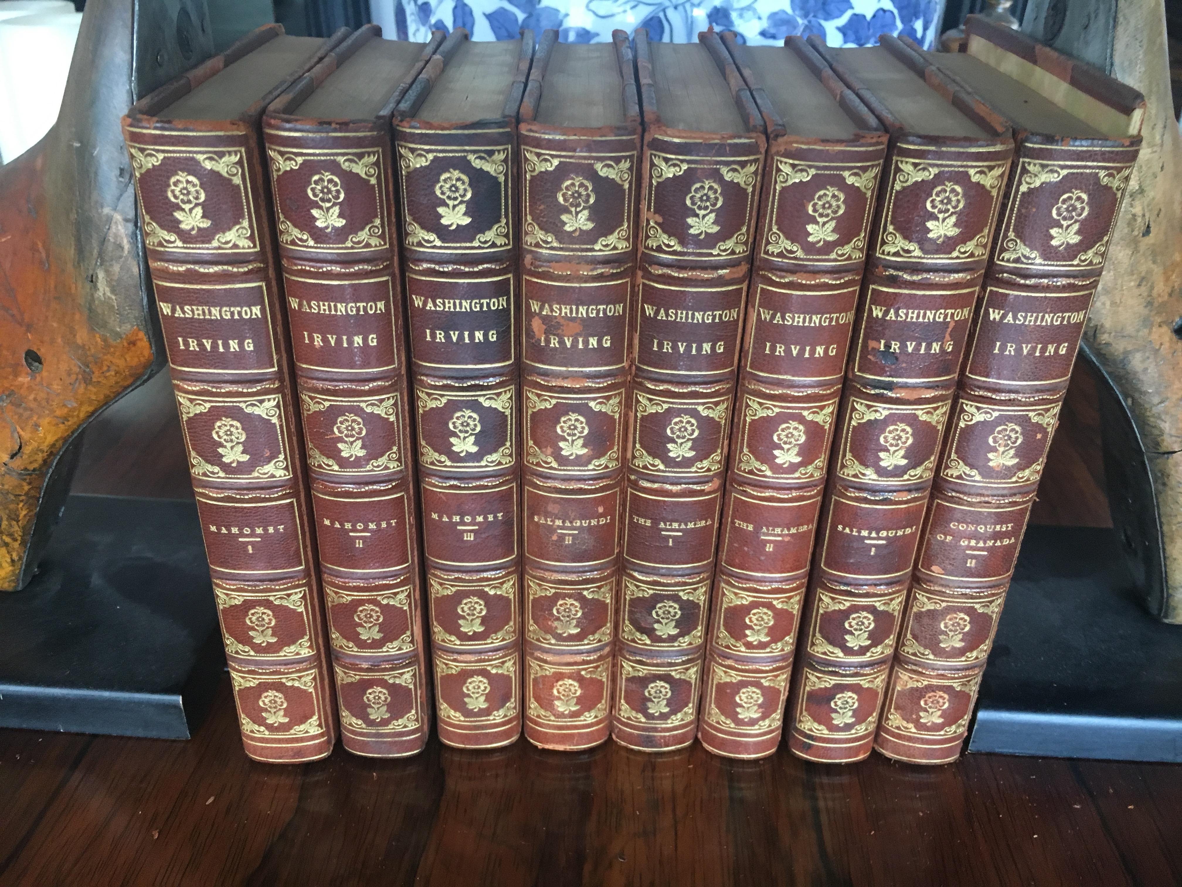 Umfangreiche Sammlung von ledergebundenen Büchern aus dem 19. Jahrhundert Preis pro Buch Englisch (Nordamerikanisch) im Angebot
