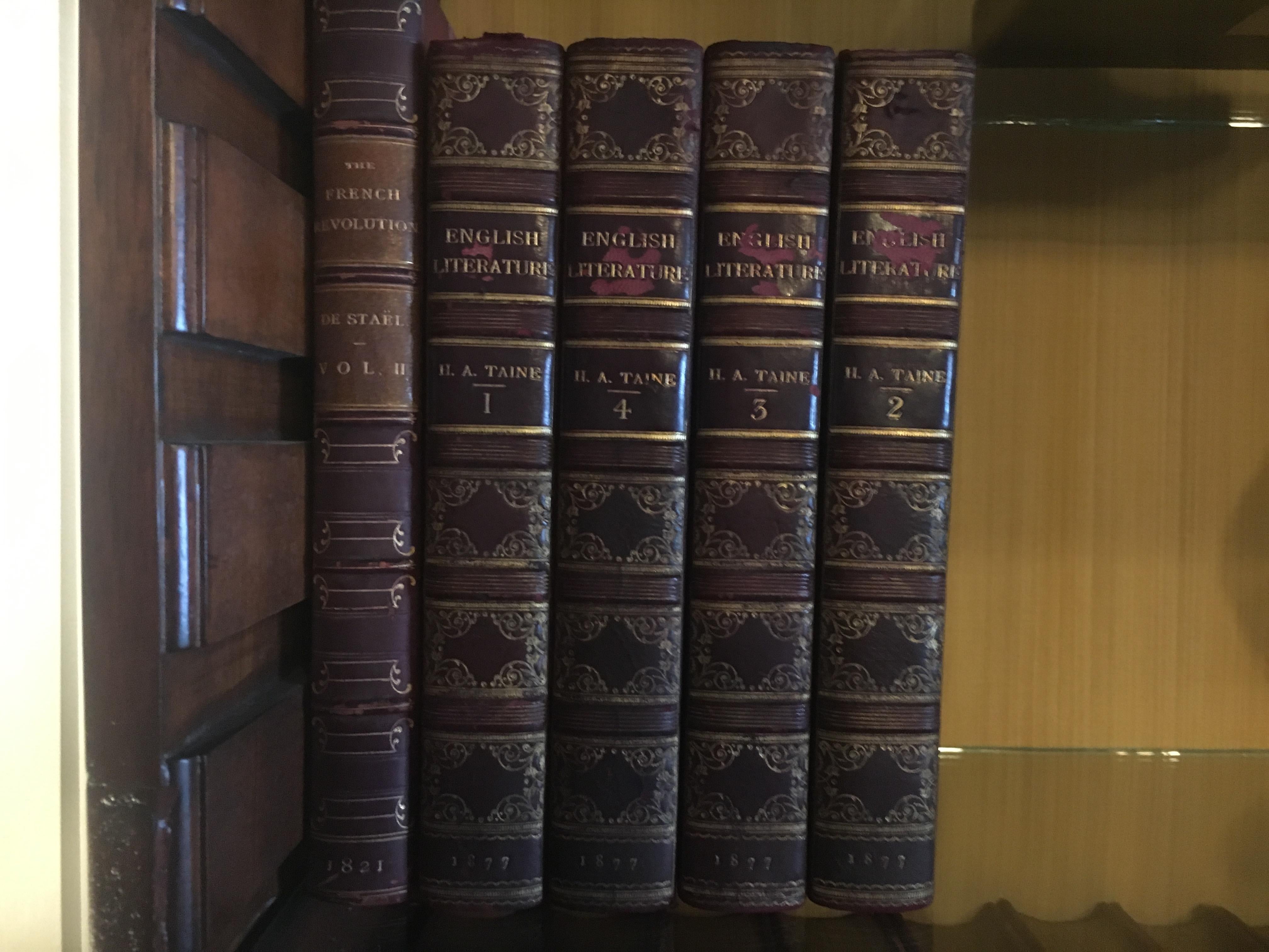 Extensive Collection of 19th Century Leather Bound Books Priced Per Book English In Good Condition For Sale In Buchanan, MI