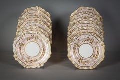 Extensive English Porcelain Dessert Service, circa 1825