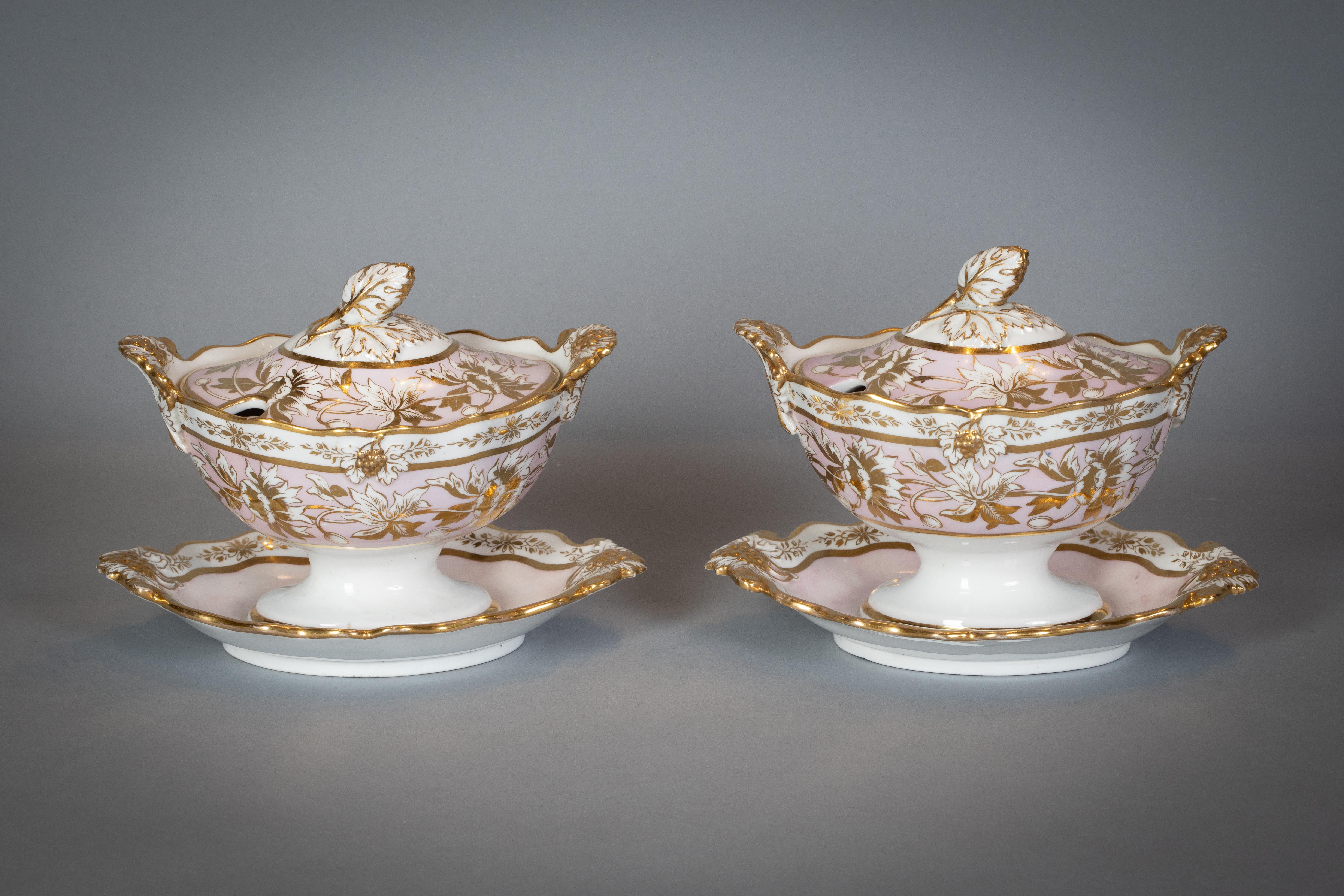 Extensive English Porcelain Dessert Service, circa 1825 For Sale 4
