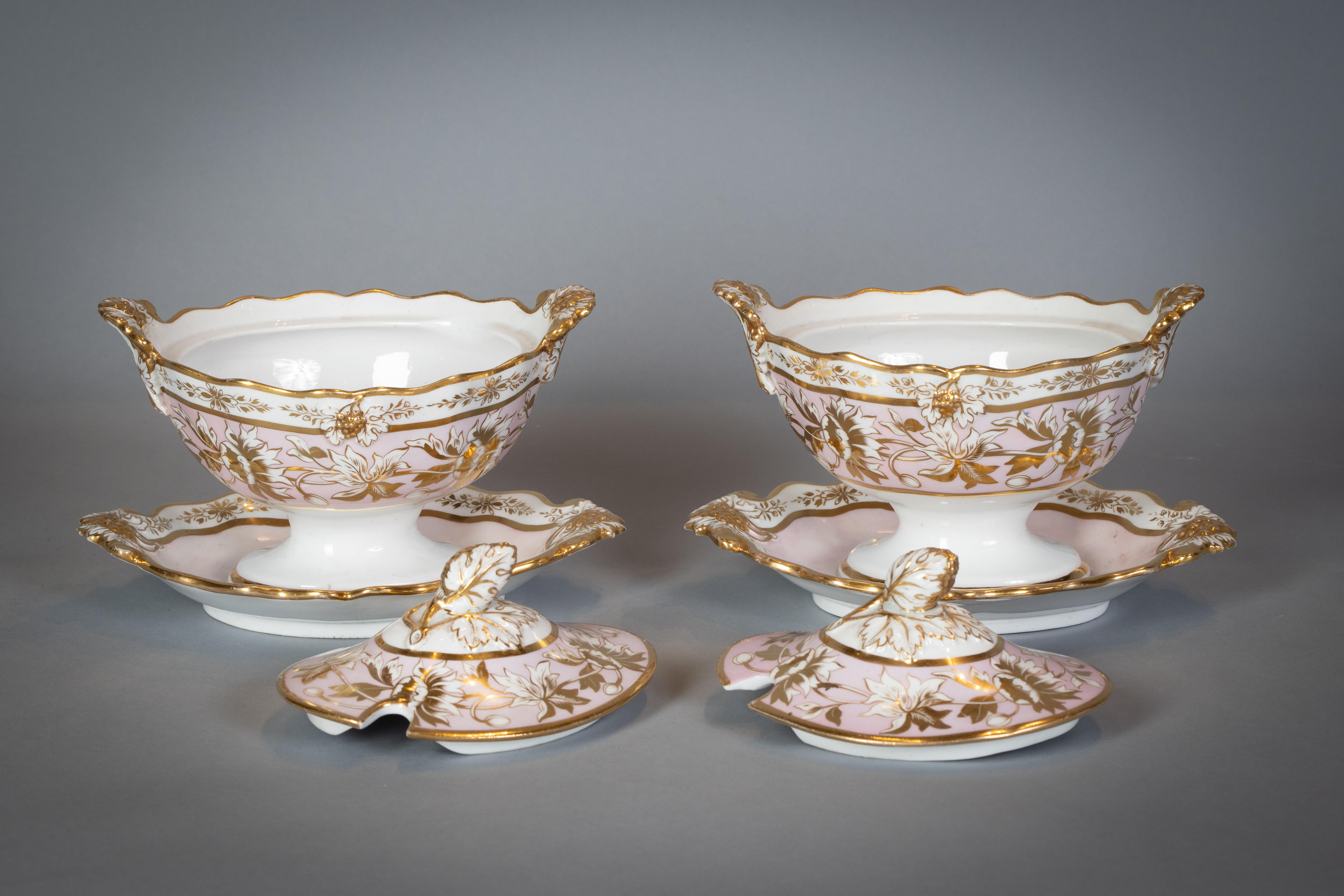 Extensive English Porcelain Dessert Service, circa 1825 For Sale 5
