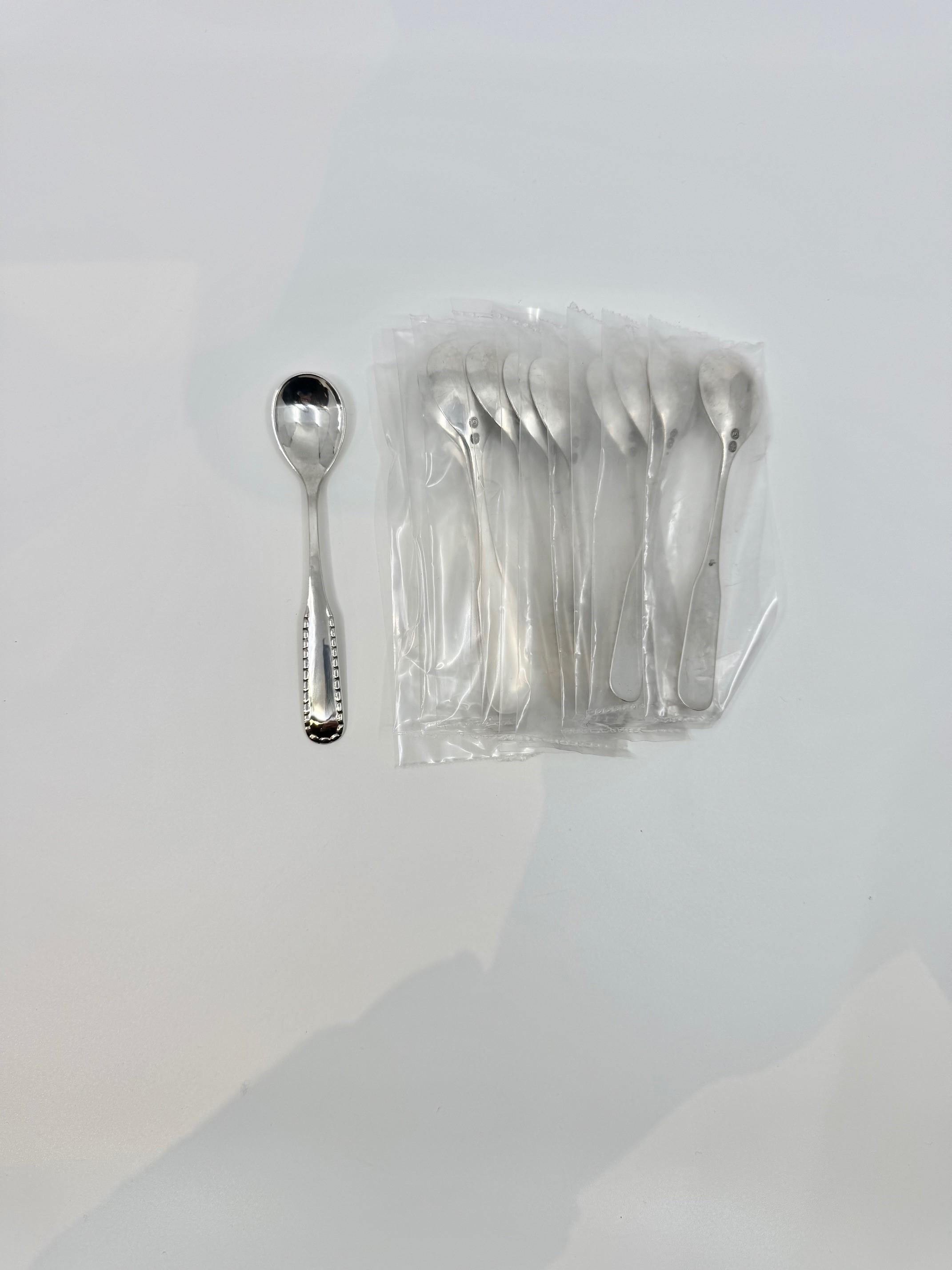 Extensive Georg Jensen Rope Sterling Silverware Service For Sale 5