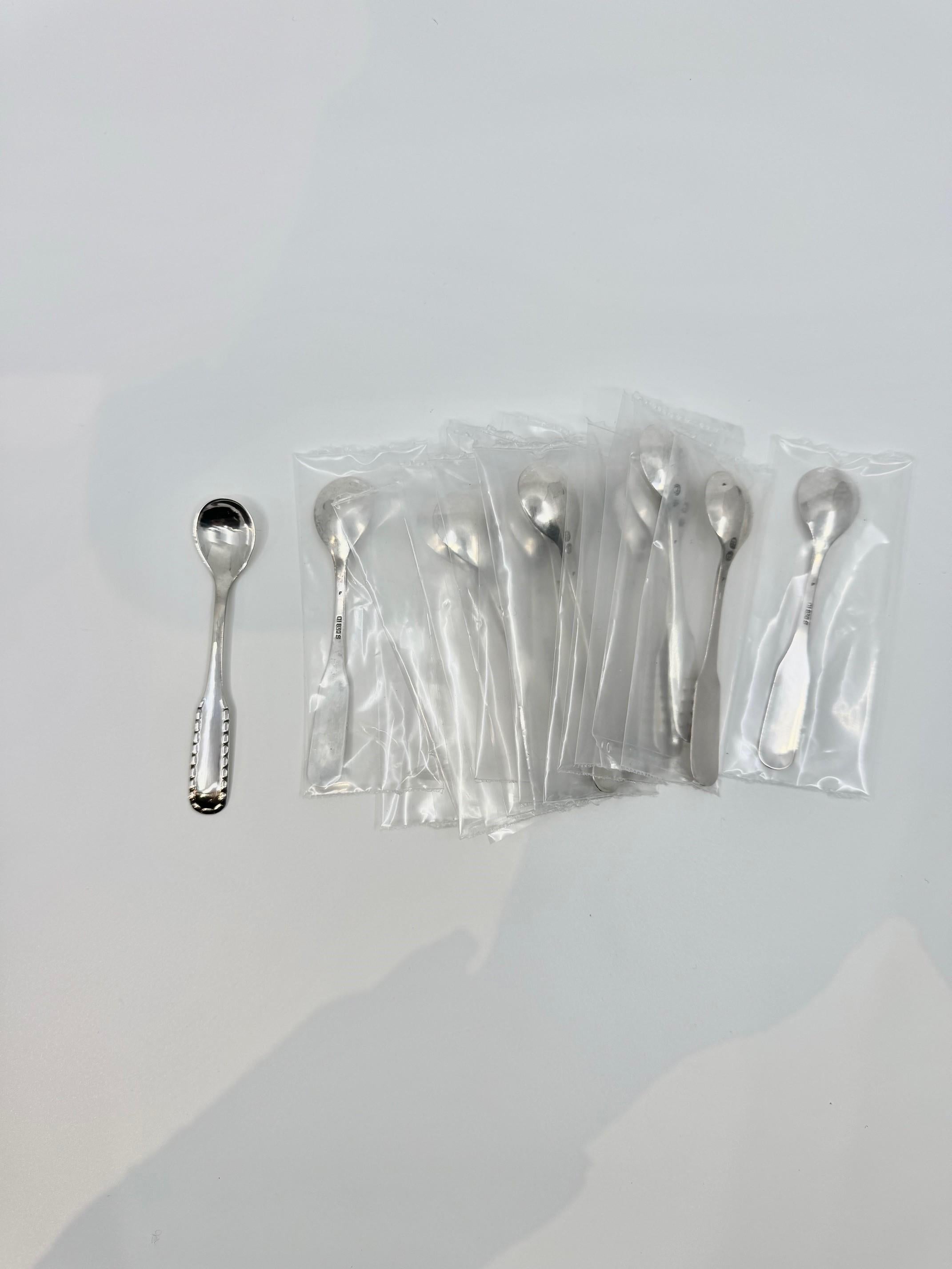Extensive Georg Jensen Rope Sterling Silverware Service For Sale 6
