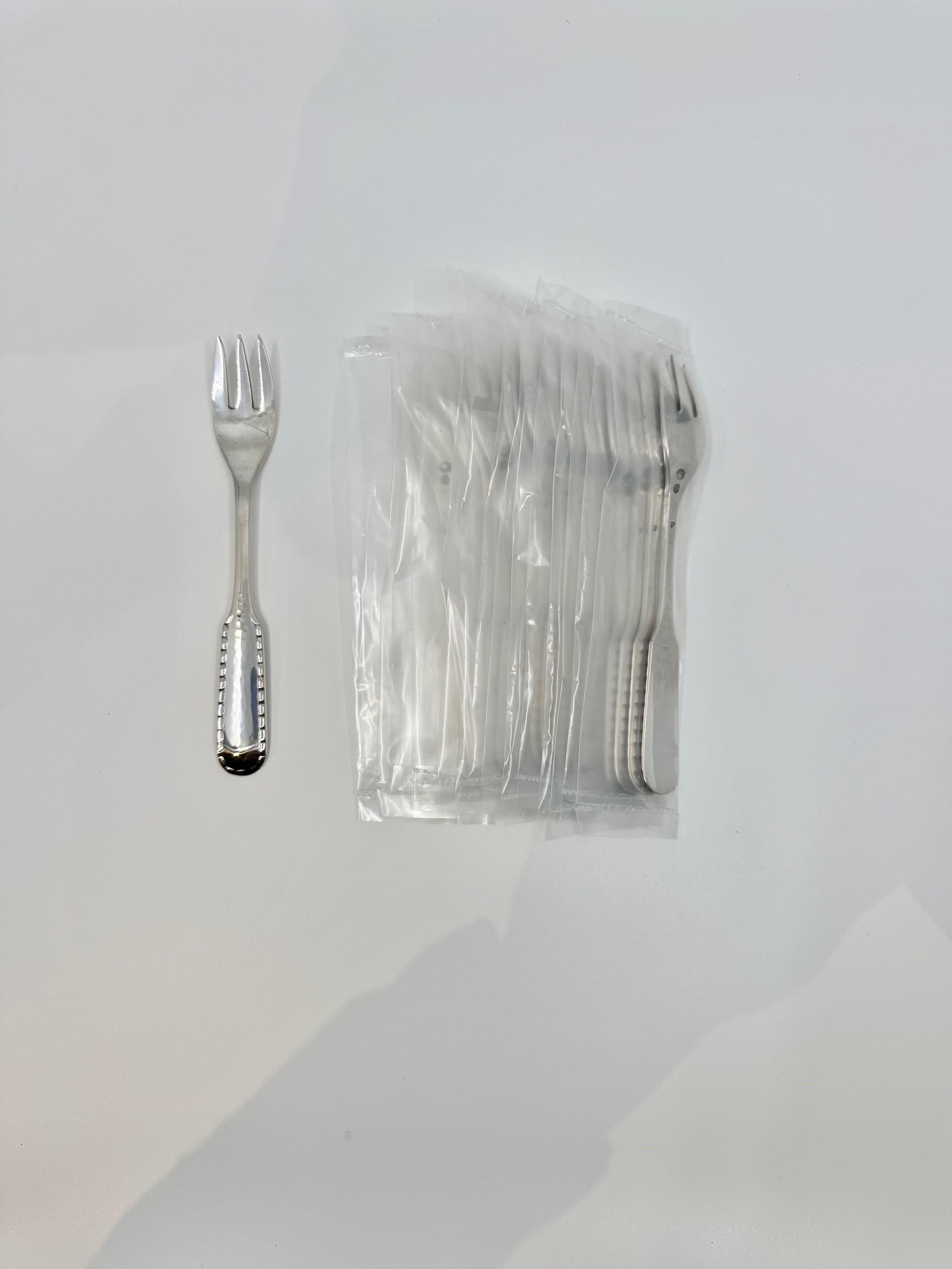 Extensive Georg Jensen Rope Sterling Silverware Service For Sale 7