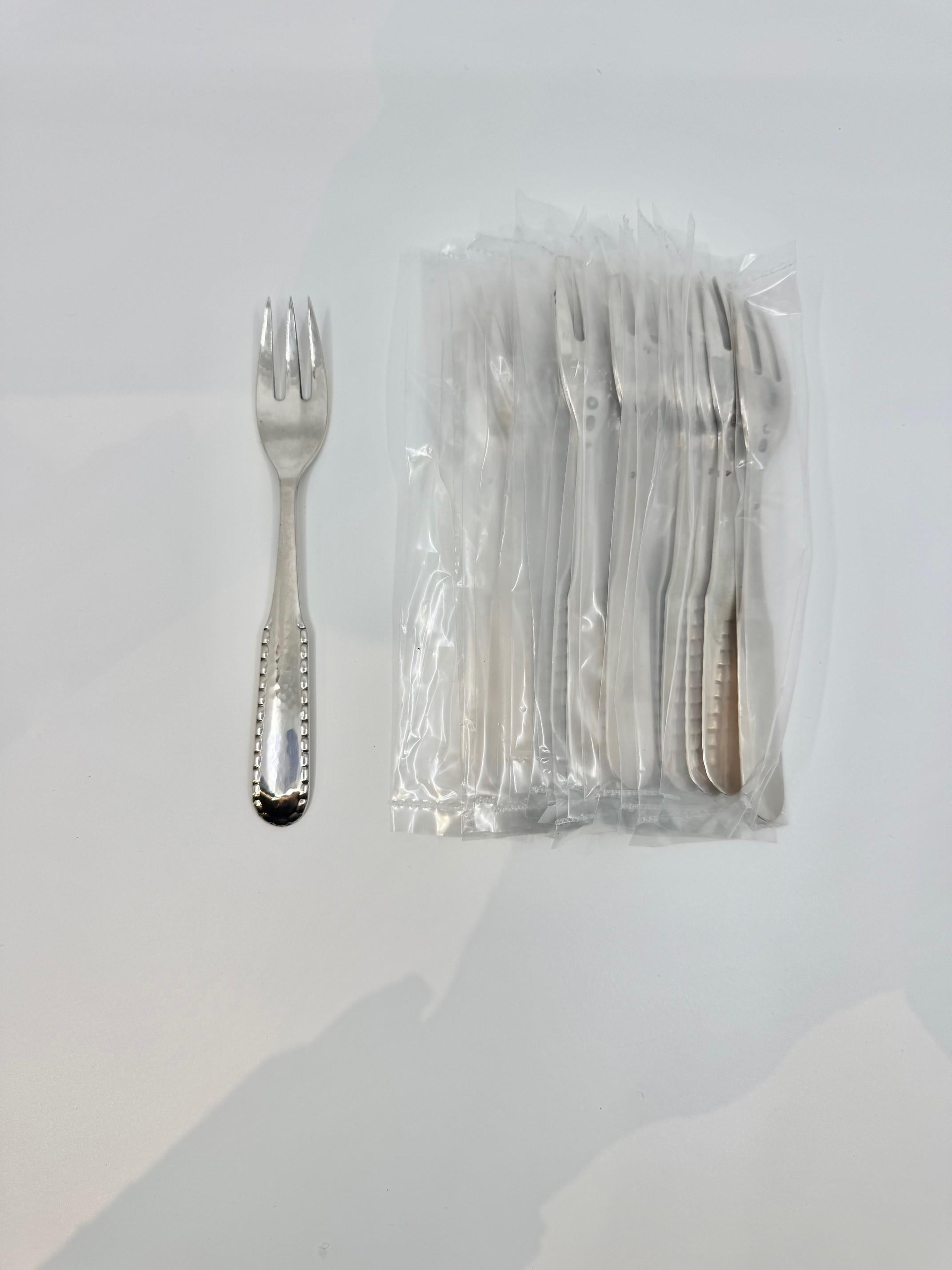 Extensive Georg Jensen Rope Sterling Silverware Service For Sale 9