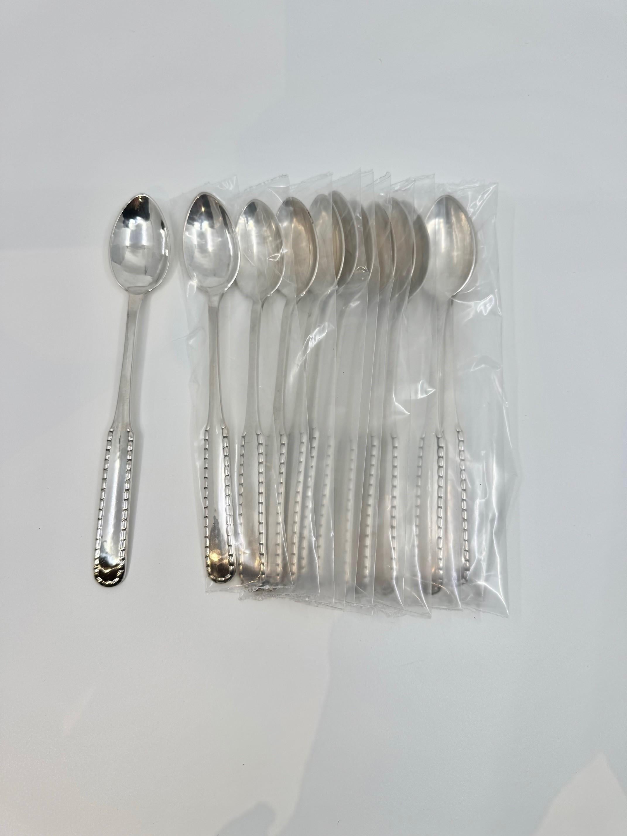 Extensive Georg Jensen Rope Sterling Silverware Service For Sale 2