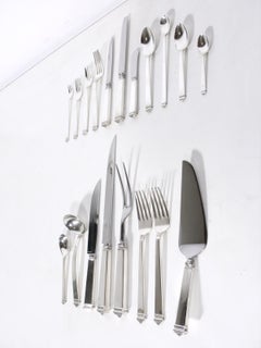 Extensive Set of Tiffany Hampton Sterling Silver Flatware 140 Pieces