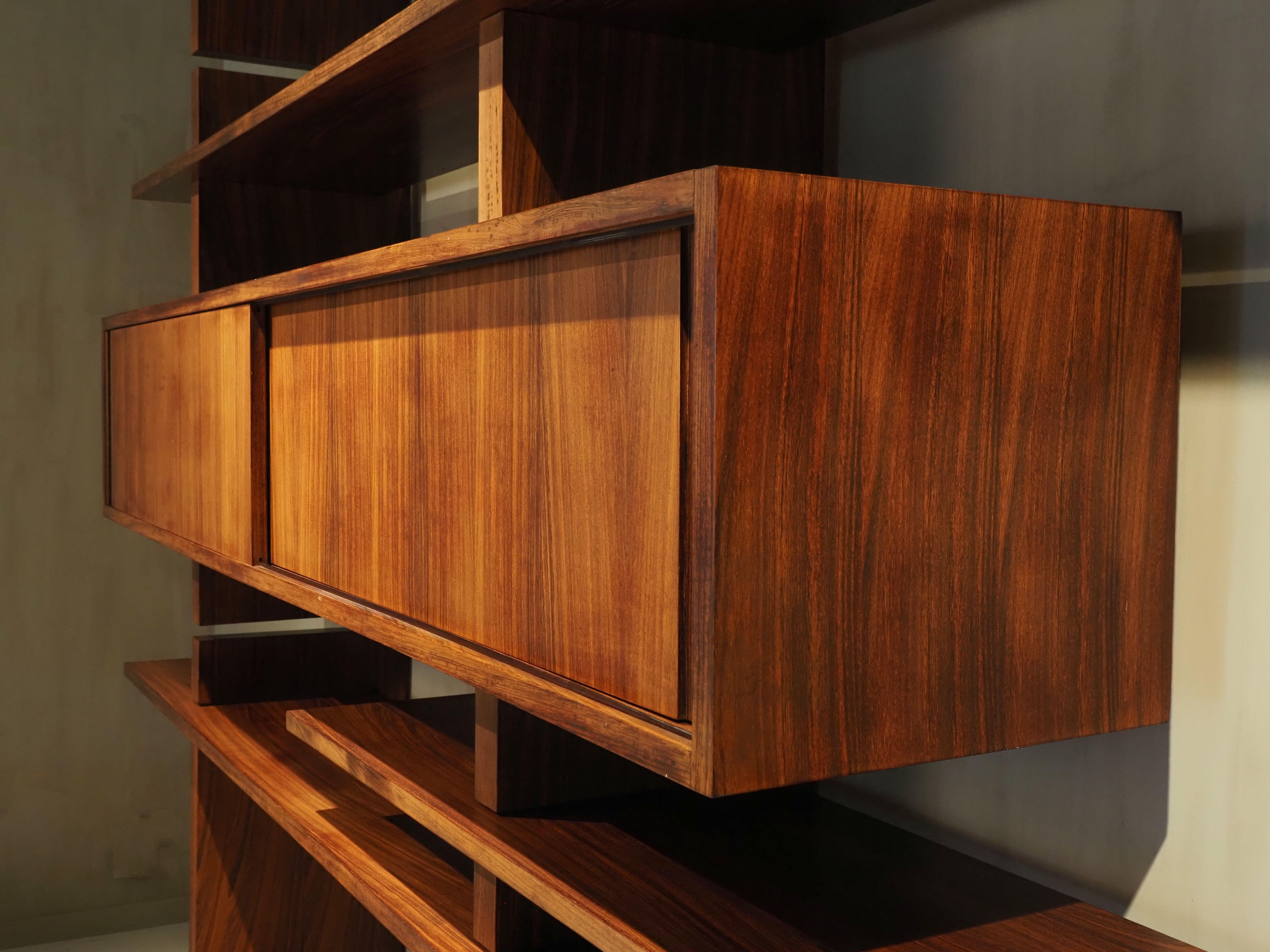 Extenso Modular Rosewood Wall Unit by Amma Torino 1962 6