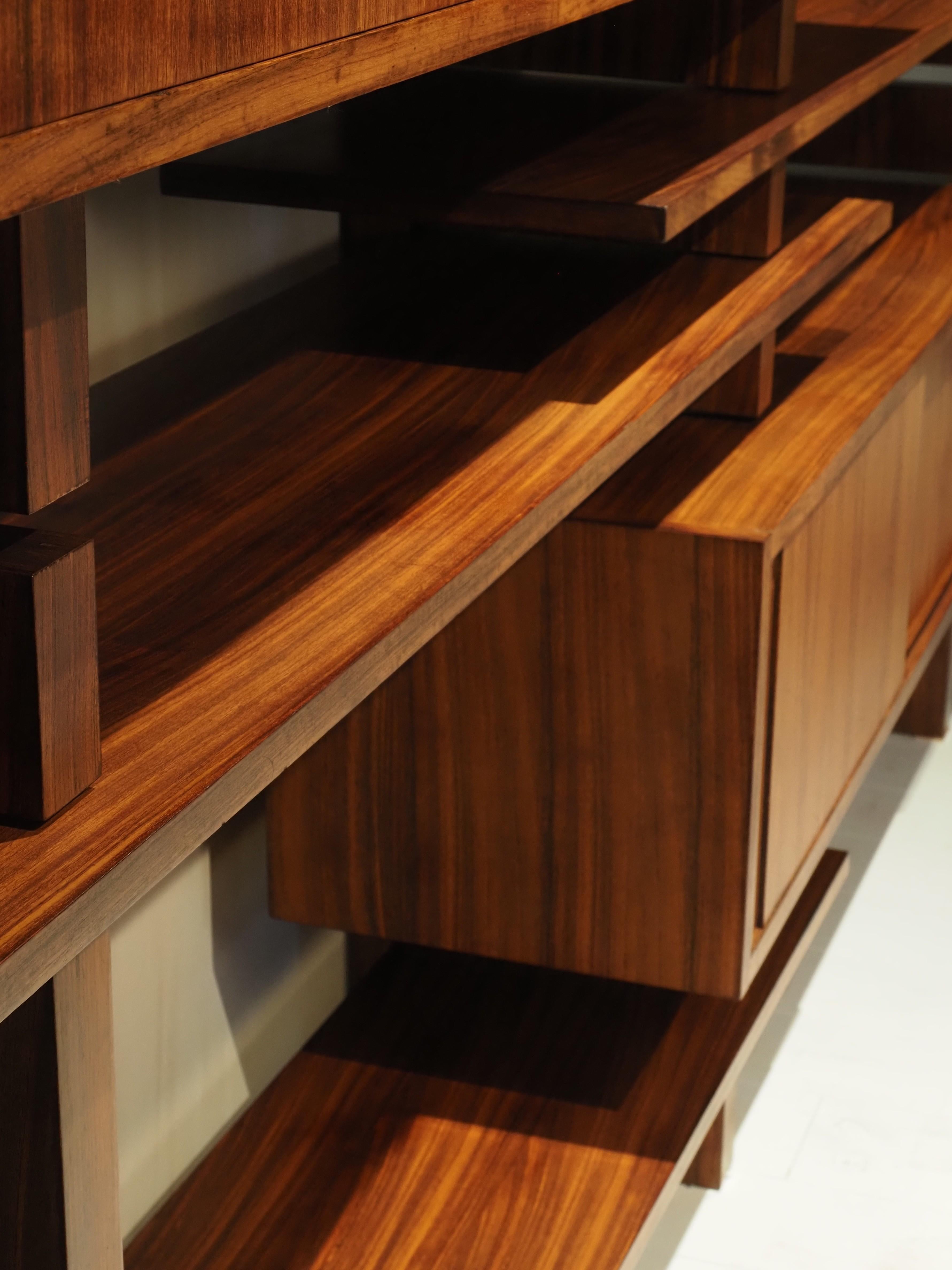 Extenso Modular Rosewood Wall Unit by Amma Torino 1962 8