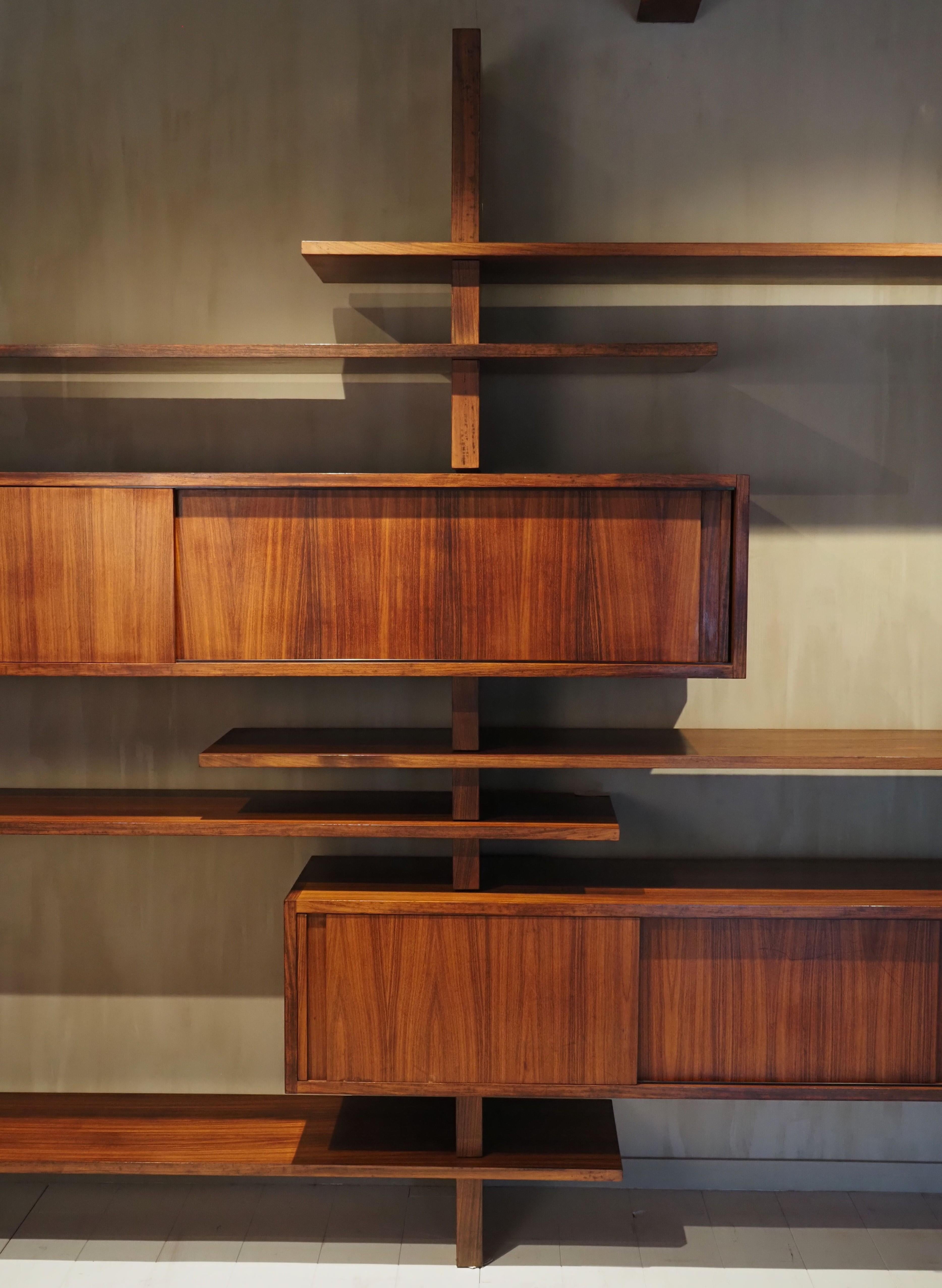 Extenso Modular Rosewood Wall Unit by Amma Torino 1962 10