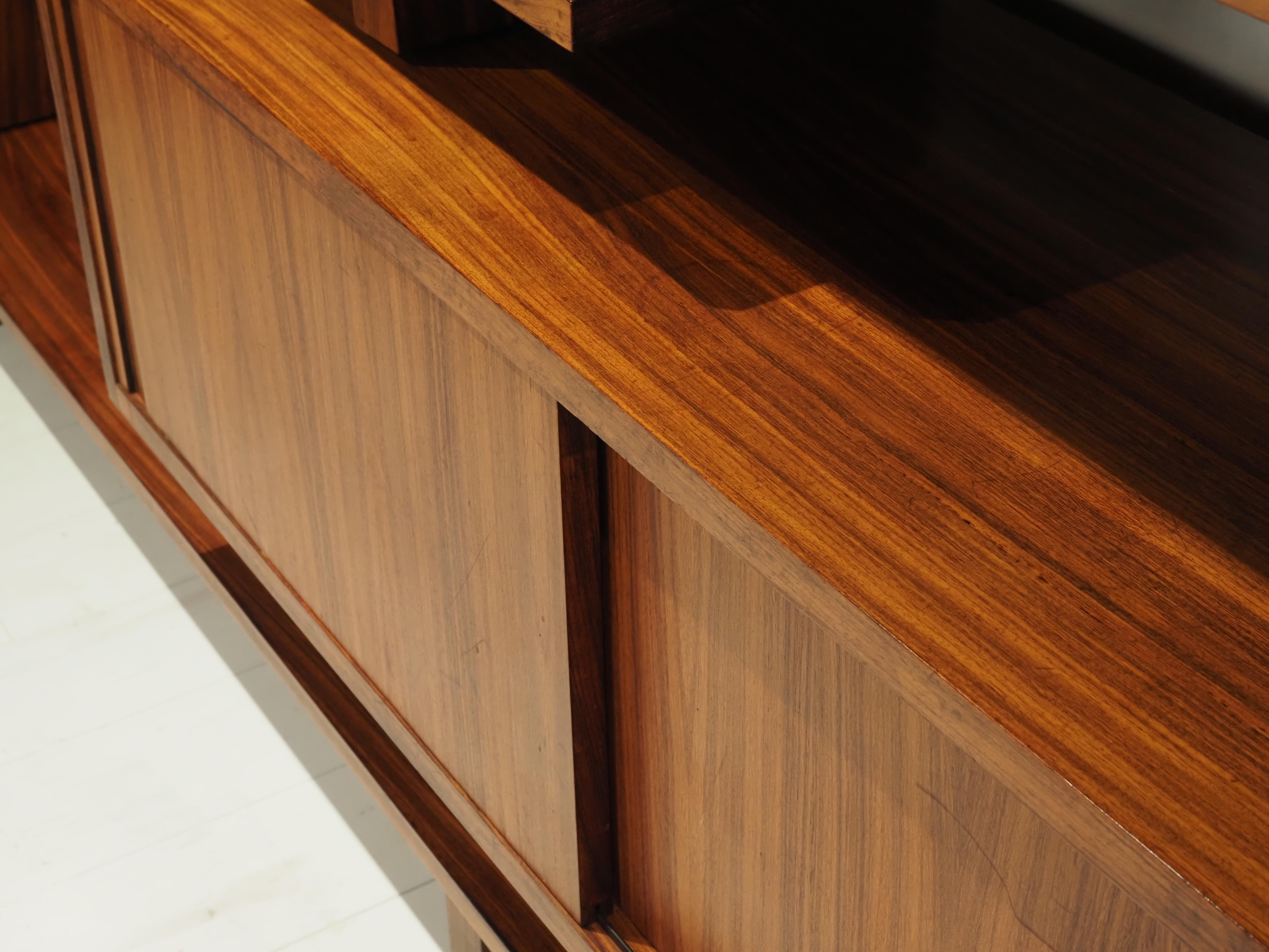 Wood Extenso Modular Rosewood Wall Unit by Amma Torino 1962