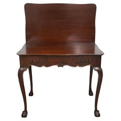 Extensole Chippendale Style Mahogany Fold Top Console and Game Table