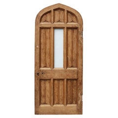 Exterior Antique Arched Oak Door