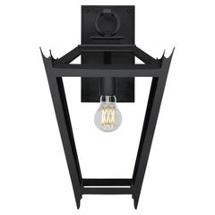 Exterior Hand-Crafted French Colonial Outdoor Lantern Wrought Iron Light Fixture