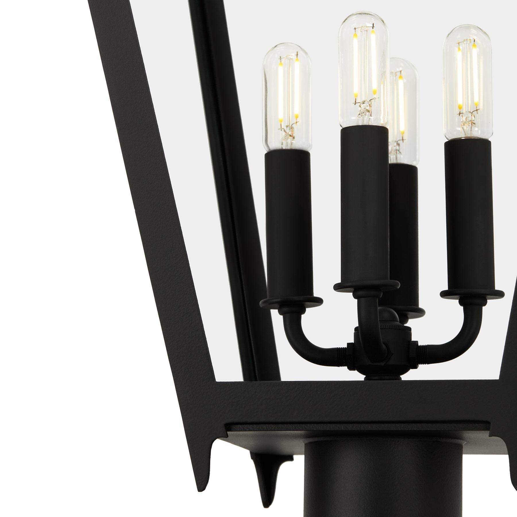 Americano Palo da esterno Coloni francese realizzato a mano, luce per palo da esterno in vendita