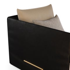 Divano modulare esterno con pelle premium per esterni