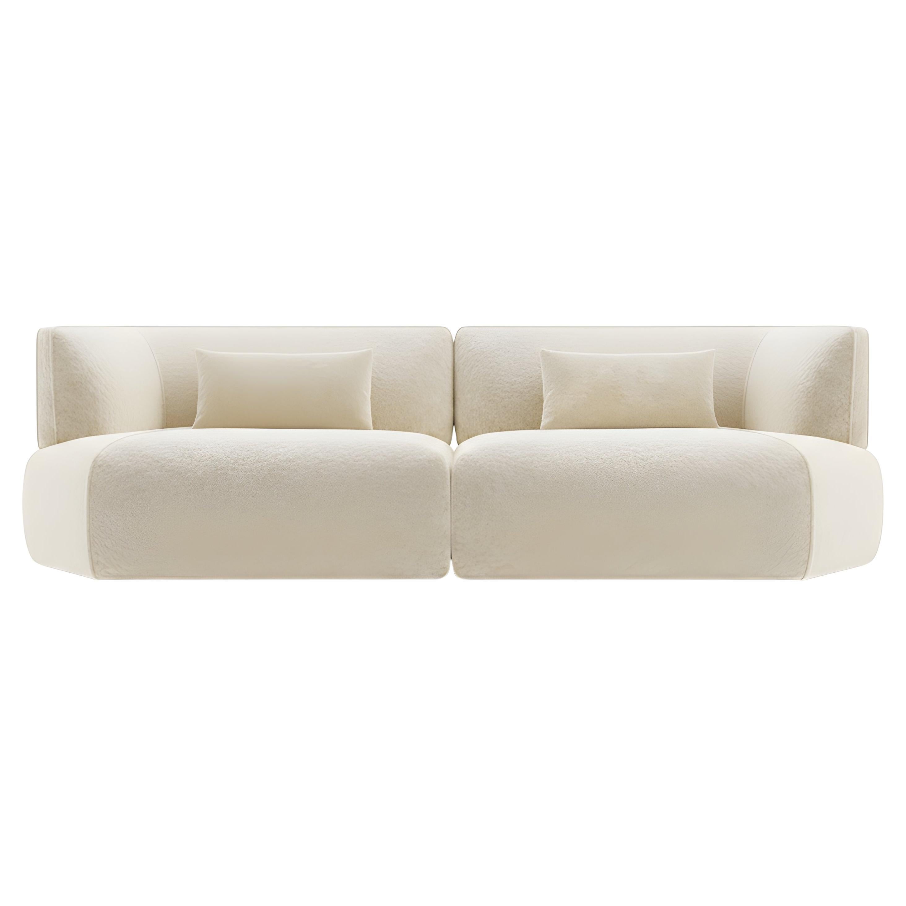 Extra Deep Fully Upholstered Sofa With Minimalist Design & Ergonomic Proportions