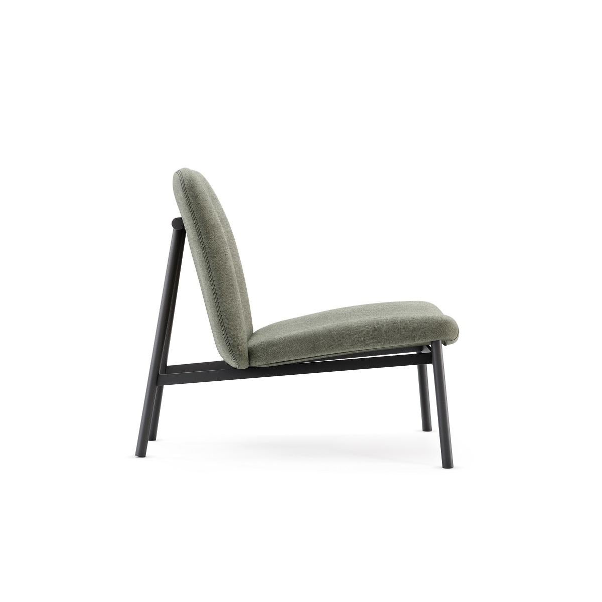 Modern Extra Deep Lounge Chair in Custom Velvet Color