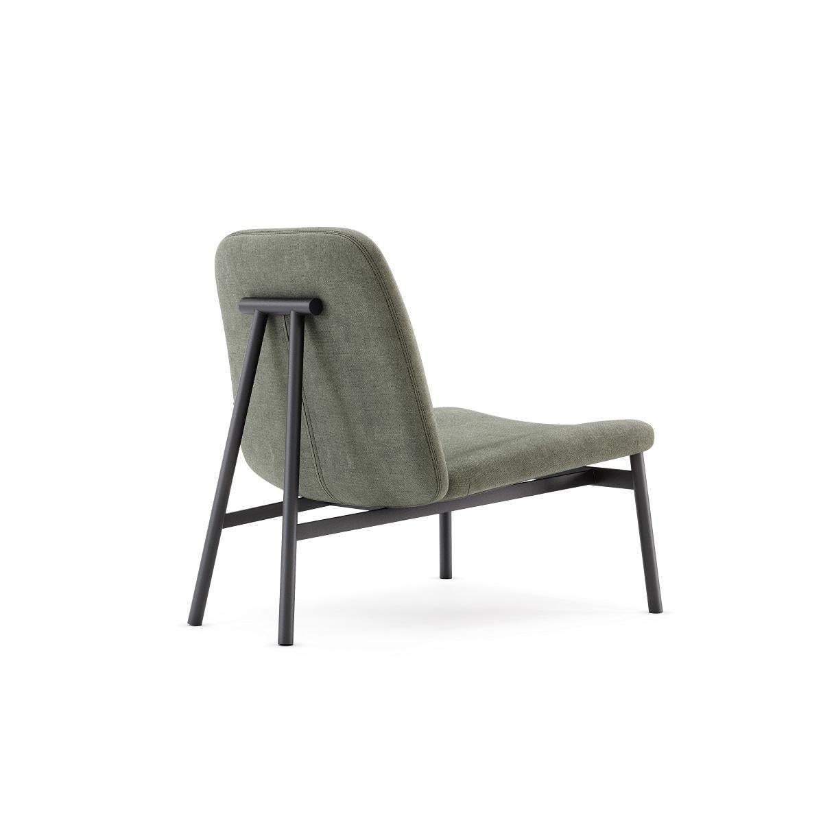 European Extra Deep Lounge Chair in Custom Velvet Color