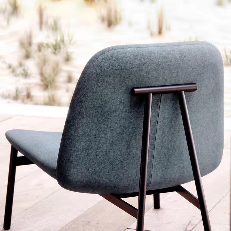 Extra Deep Lounge Chair in Custom Velvet Color 2