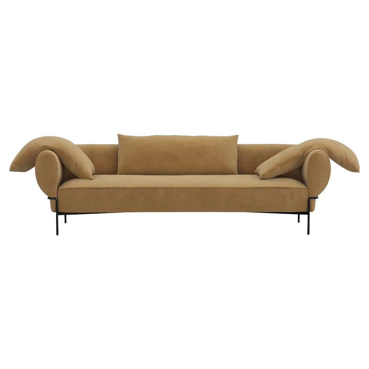 Extra tiefes Madda XL-Sofa mit Metallrahmen von Michael Felix im Angebot