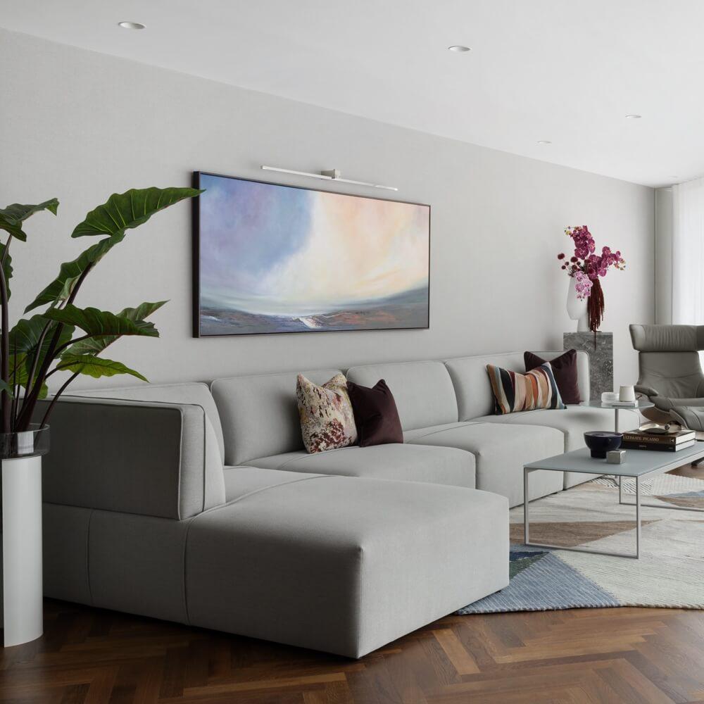 Extra Deep Sectional Sofa In Custom Velvet Color For Sale 7