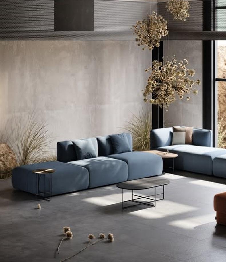 Extra Deep Sectional Sofa In Custom Velvet Color For Sale 10