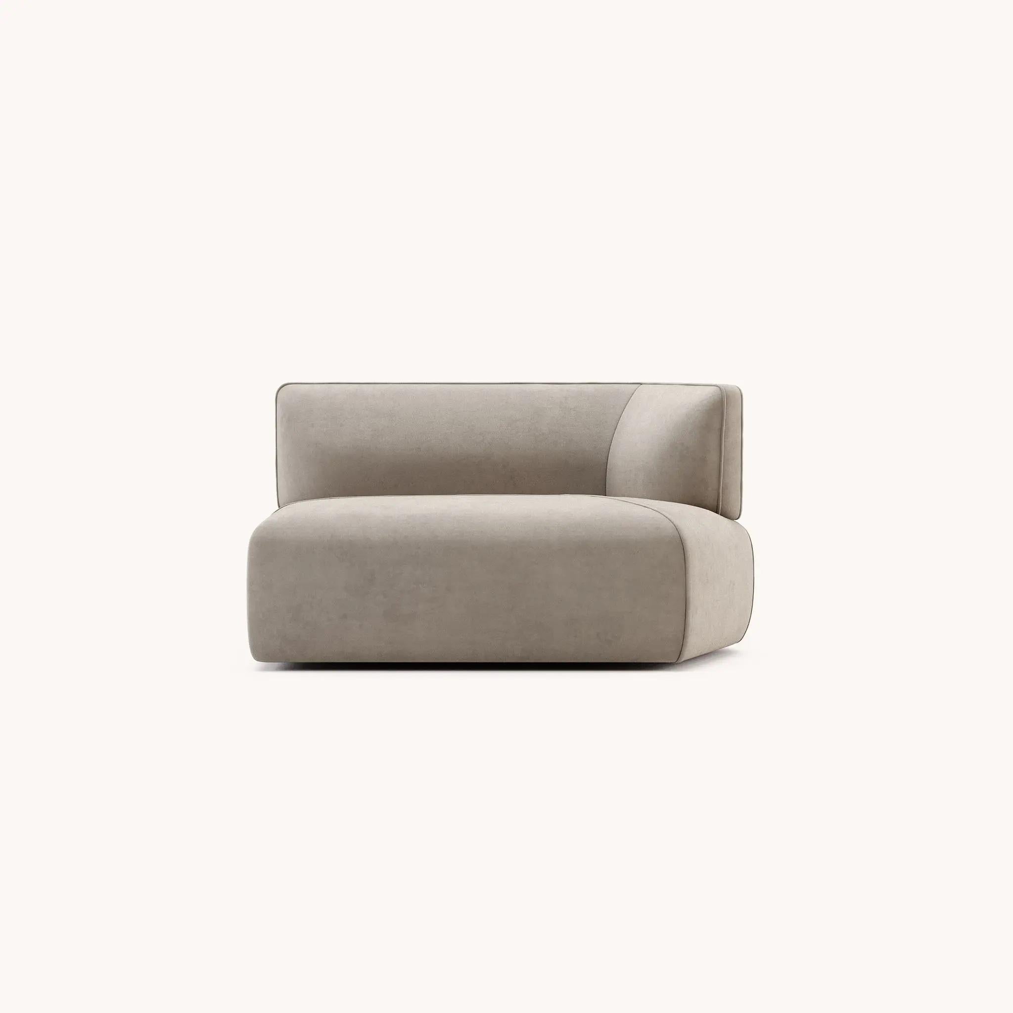 Modern Extra Deep Sectional Sofa in Custom Velvet Color For Sale