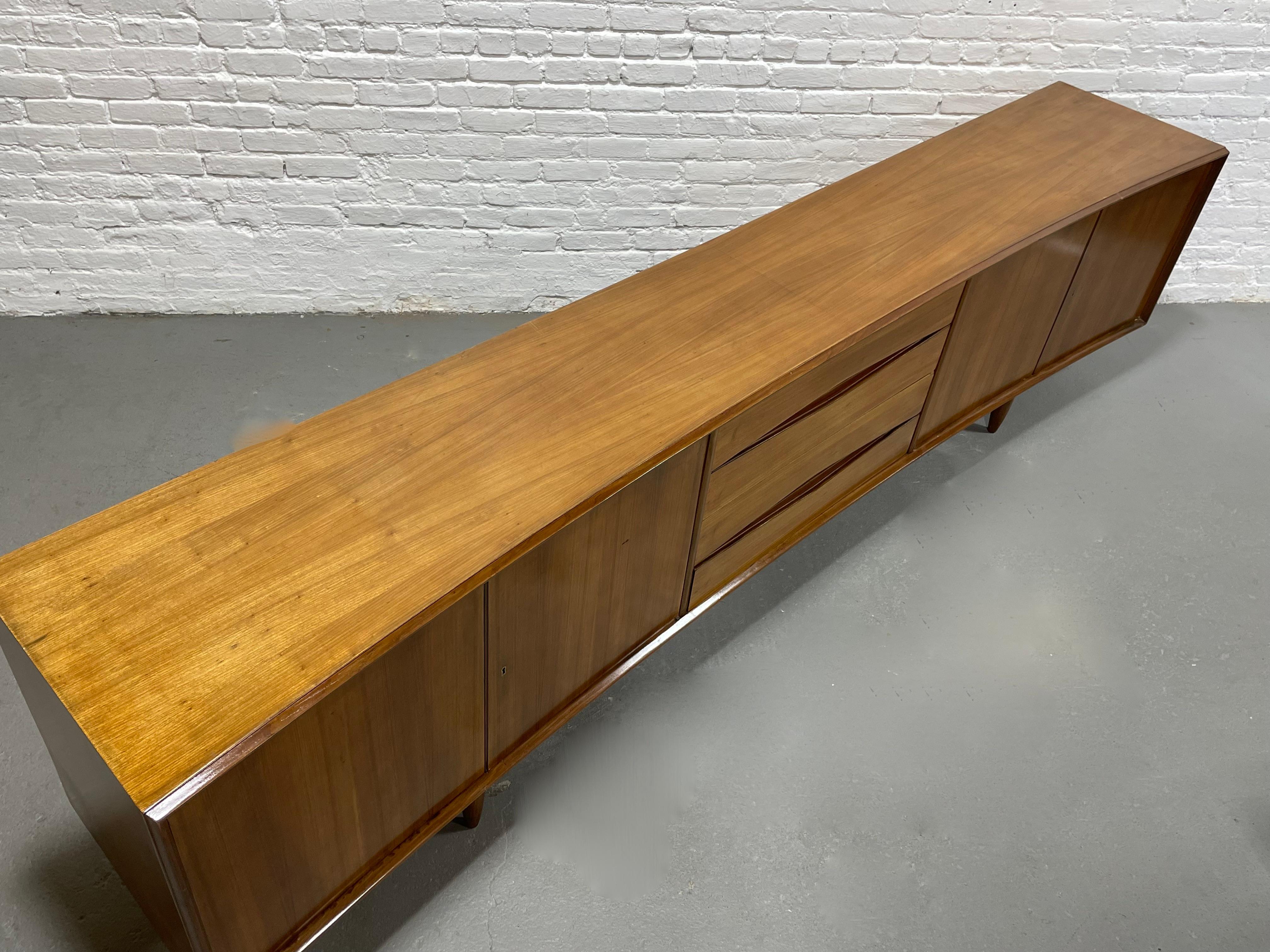 Wood Extra extra Long MONUMENTAL Mid Century MODERN CREDENZA / Sideboard