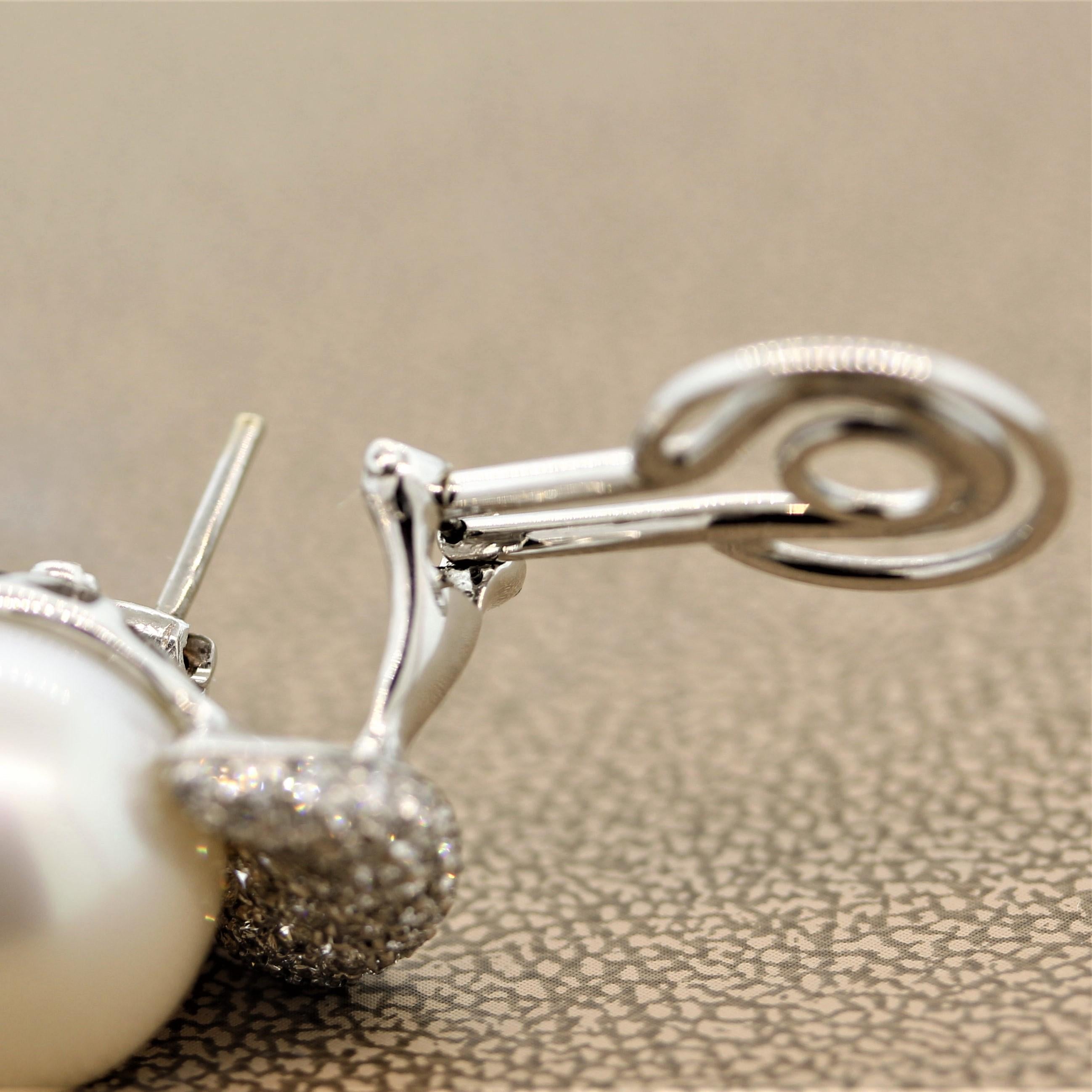 large pearl clip on earrings