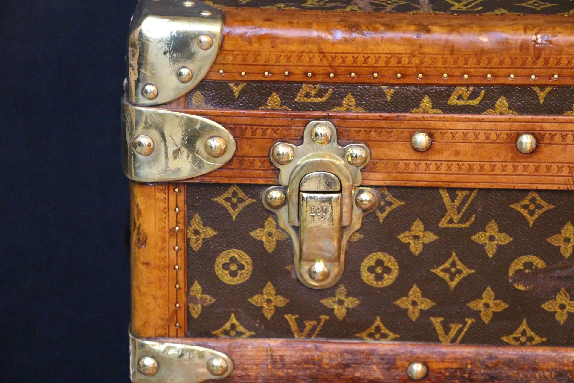 Extra Large Louis Vuitton Steamer Trunk, High Vuitton Trunk in Monogram In Good Condition In Saint-Ouen, FR