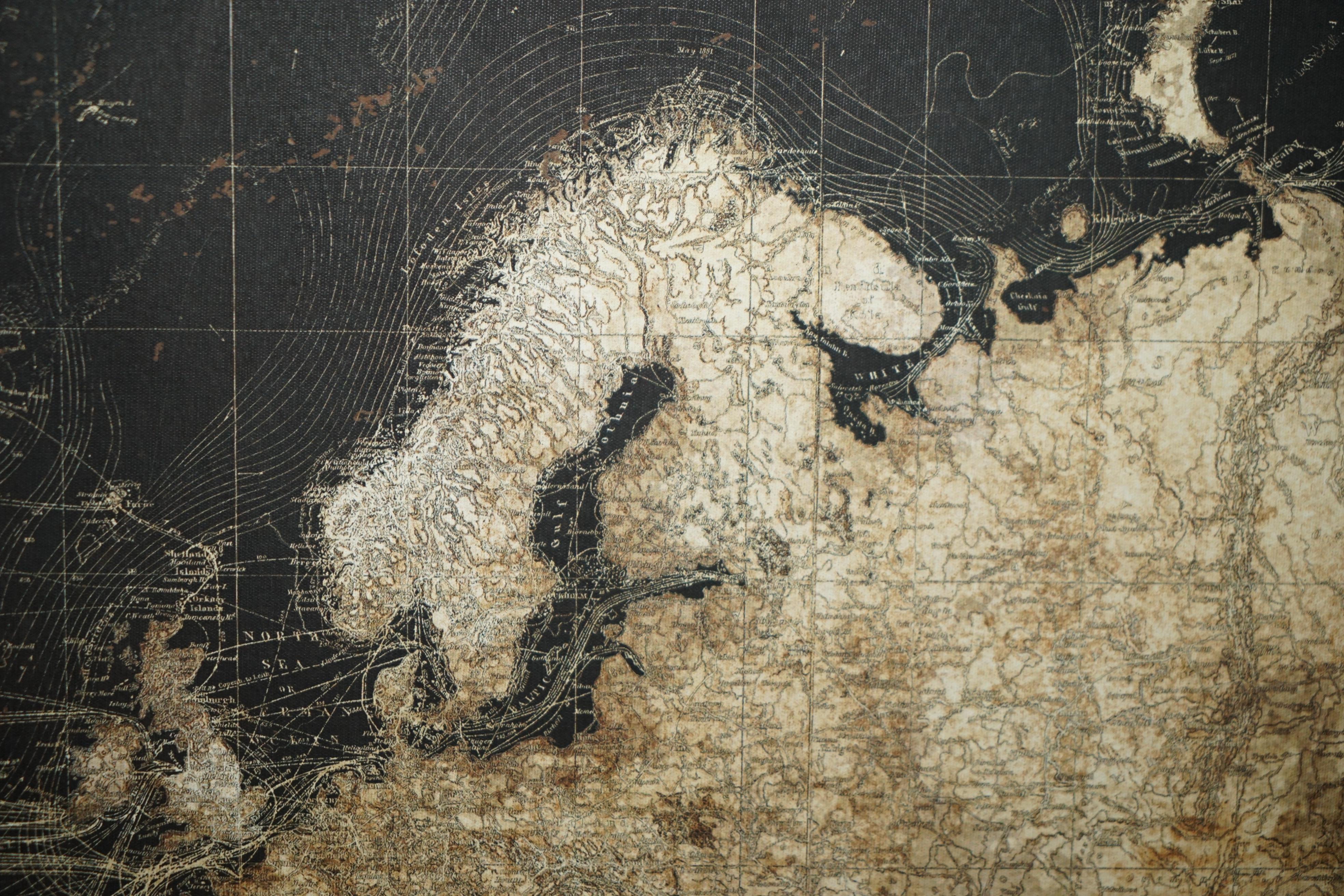 Fait main ATLAS DE CARTE MONDIALE EXTRA-LARGE 1.2 X 1.8 METRES montrant les voies maritimes de l'époque victorienne, etc.