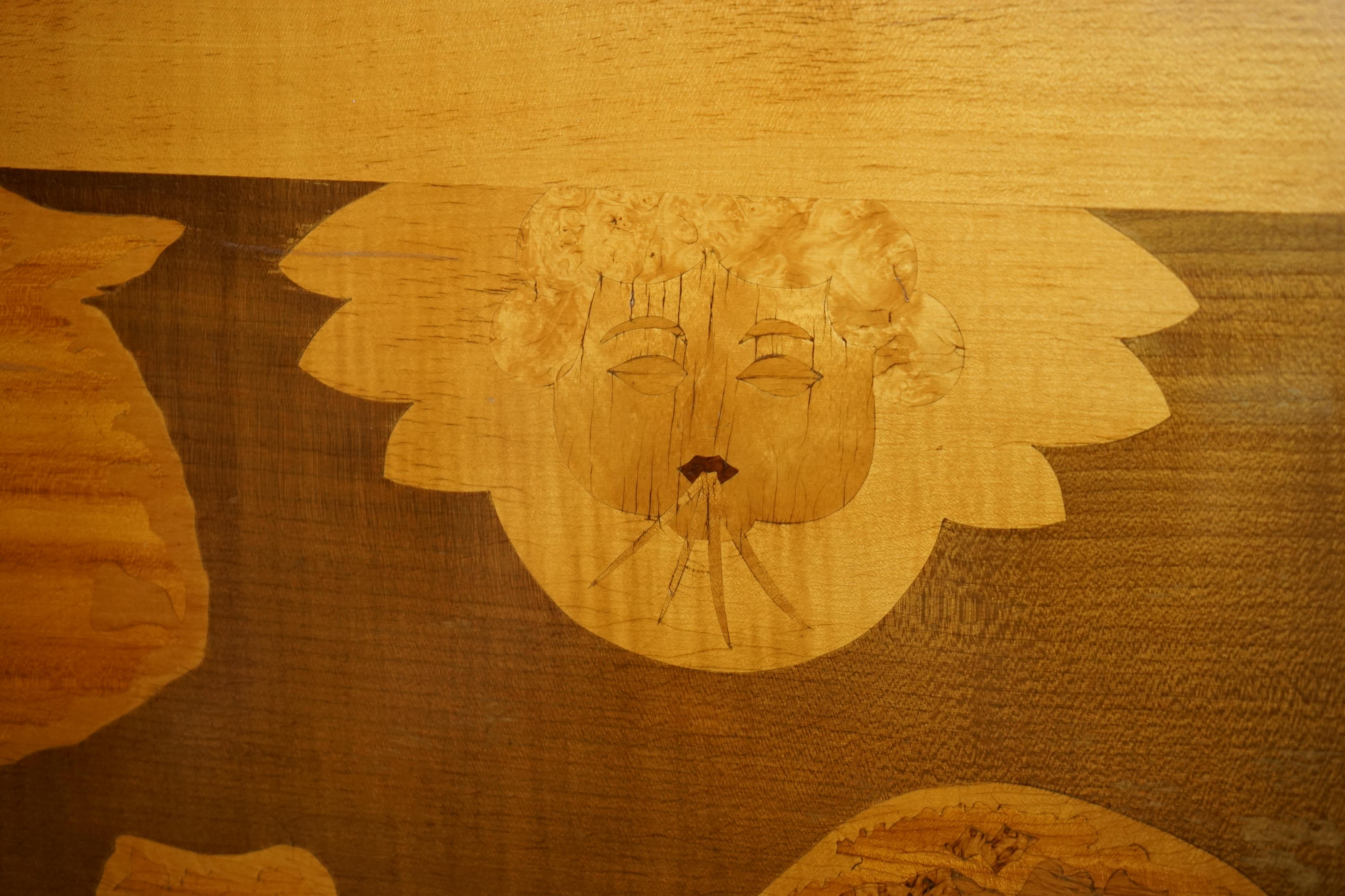 EXTRA GROSSE 127CM X 204CM WELTKARTE HANDGESCHNITZELT UND EINGEBILDET IN HOLZ 4