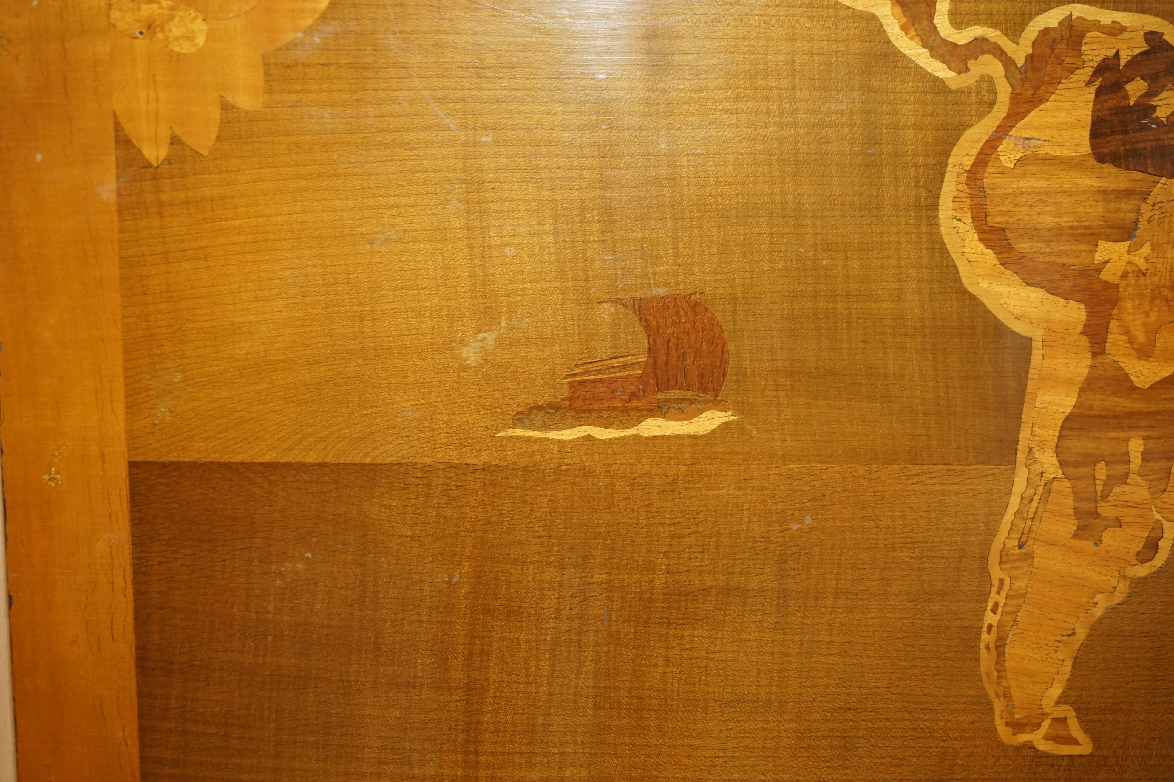 EXTRA GROSSE 127CM X 204CM WELTKARTE HANDGESCHNITZELT UND EINGEBILDET IN HOLZ 5