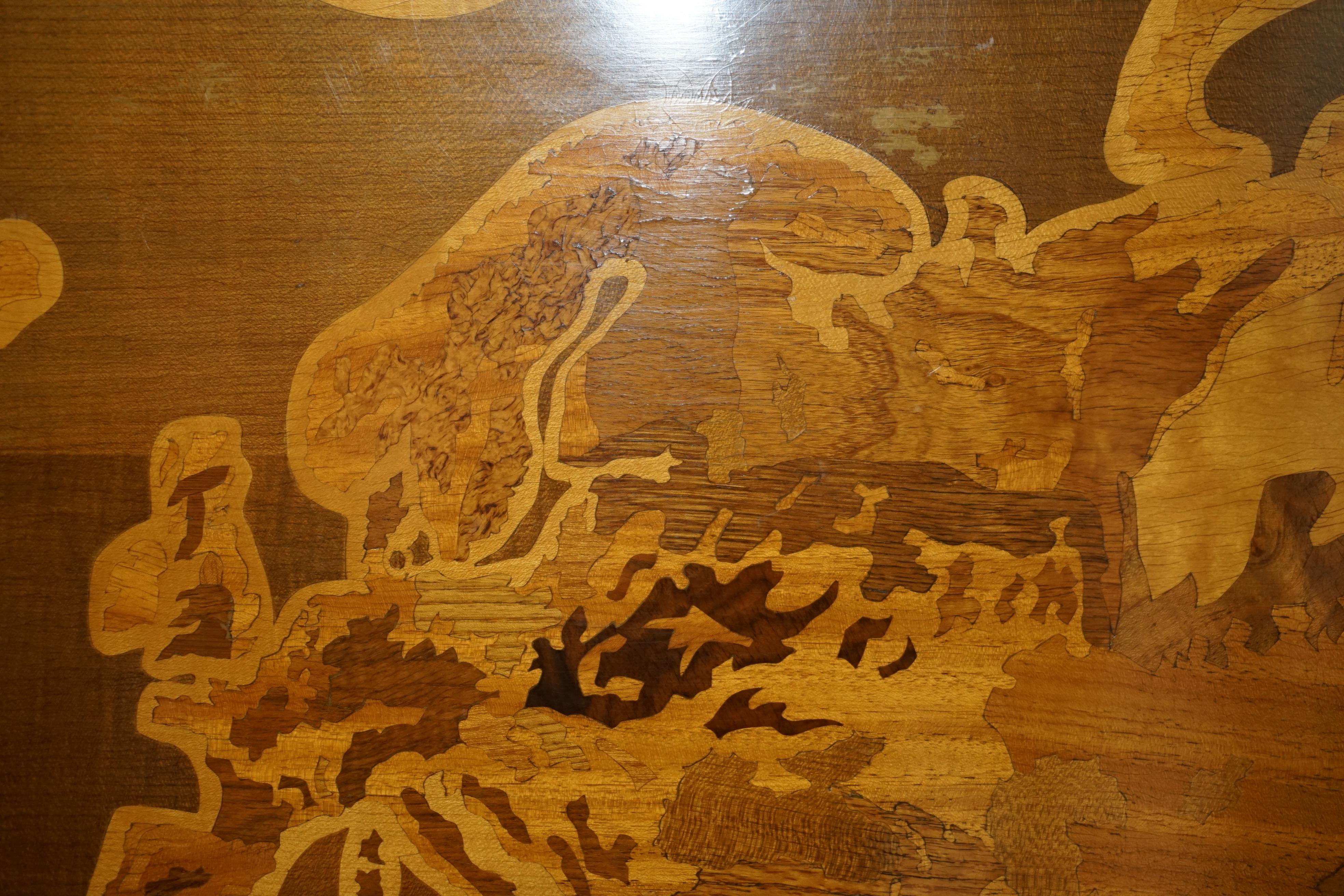 EXTRA GROSSE 127CM X 204CM WELTKARTE HANDGESCHNITZELT UND EINGEBILDET IN HOLZ 9