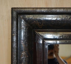 EXTRA LARGE 134CM X 103CM BRONZED REPOUSSE METAL FRAMED OVERMANTLE WALL MiRROR