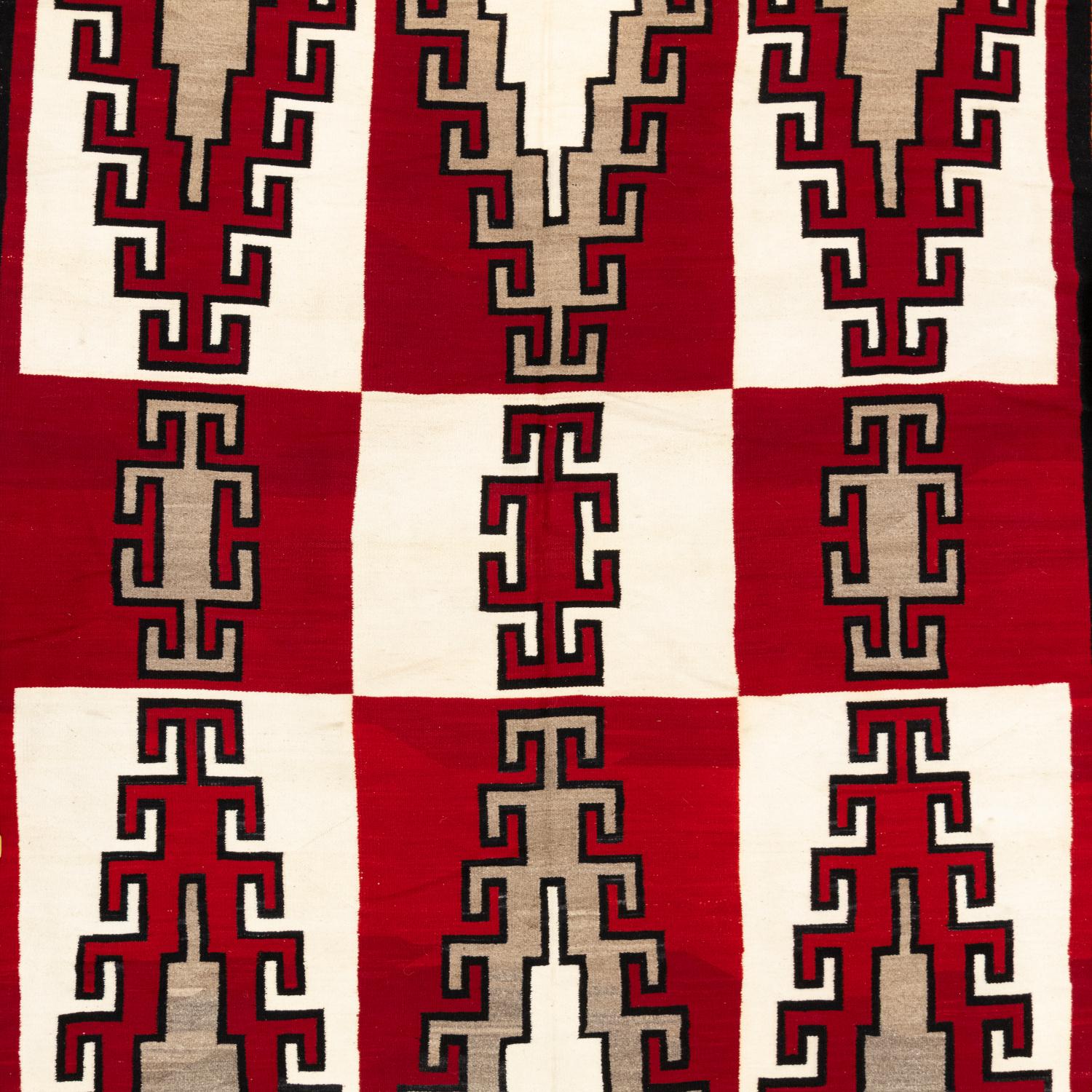 Native American 7 Foot 1920s Navajo Ganado/Floor Weaving For Sale