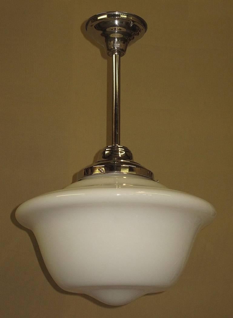 Schoolhouse Extra Large 1920s School House Lights 3 Available For Sale