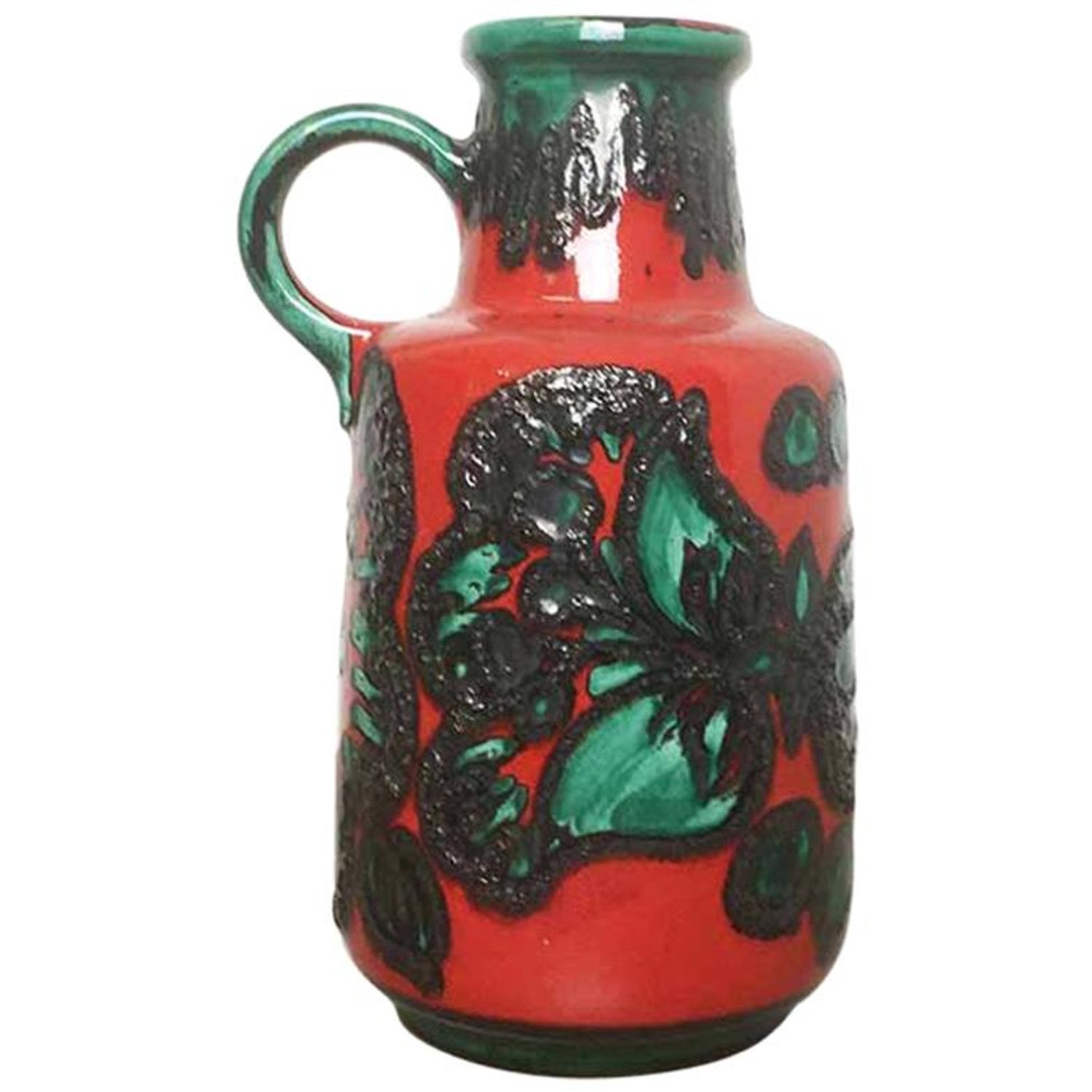 Extra Large 1960s Ceramic West German Studio Pottery Vase Germany Bauhaus For Sale At 1stdibs