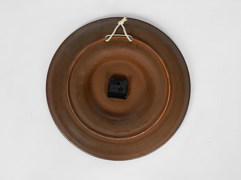 Extra Large 1960s Fat Lava Ceramic Wall Clock by ...