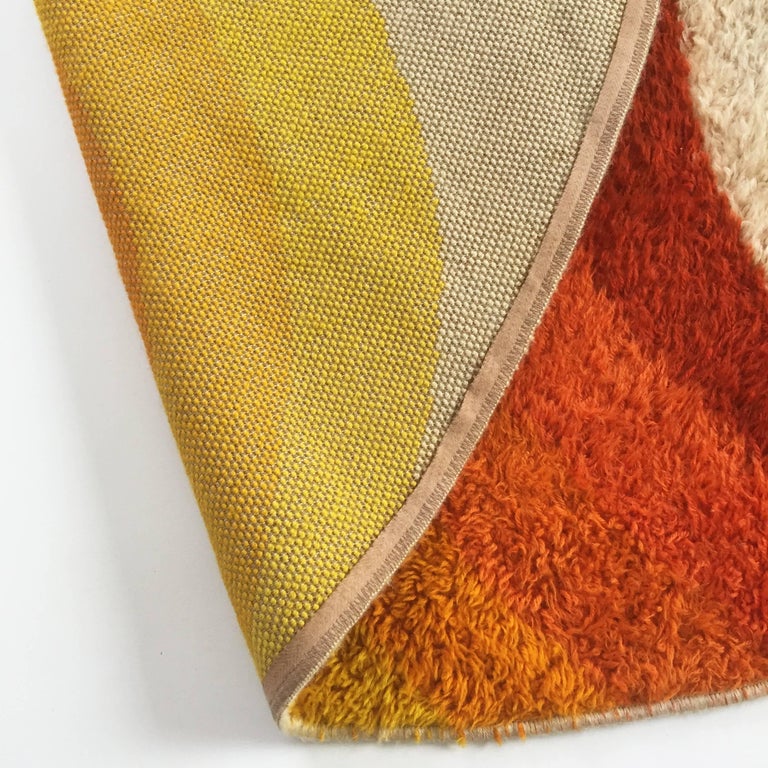 Extra Large 1970s Modernist Multi-Color High Pile Rya Rug ... (768 x 768 Pixel)