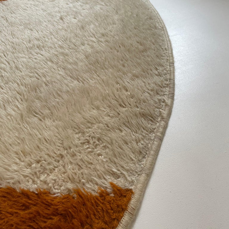 Extra Large 1970s Modernist Multi-Color High Pile Rya Rug by Desso ...