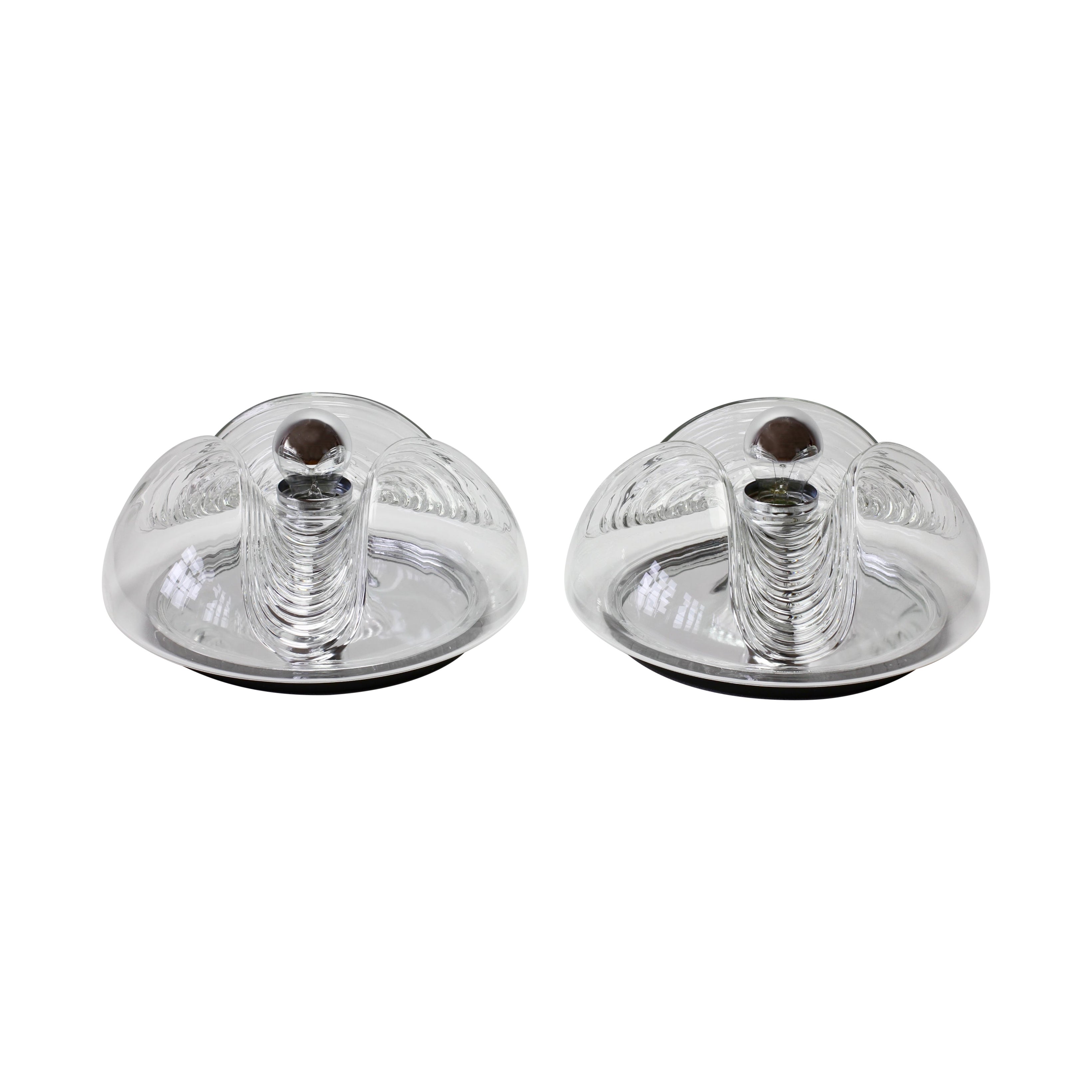 Extra Large 1970s Peill & Putzler Mid-Century Biomorphic Wall Sconce / Light
