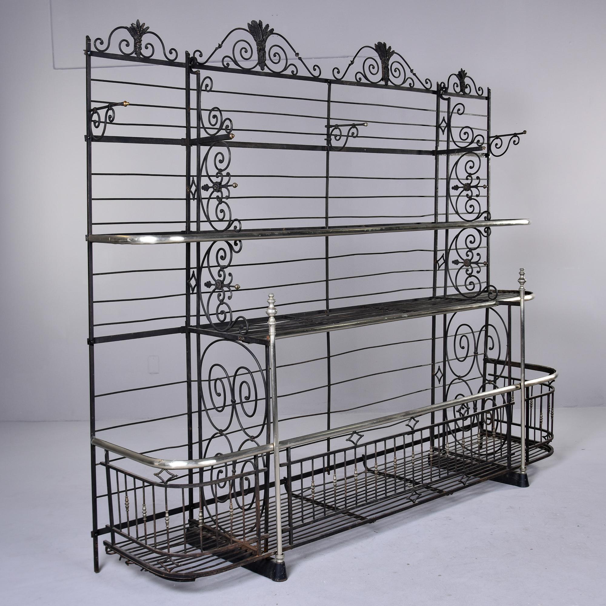 Extra Large 19th C French Iron and Brass Baker’s Rack by Dubois of Lyon 4