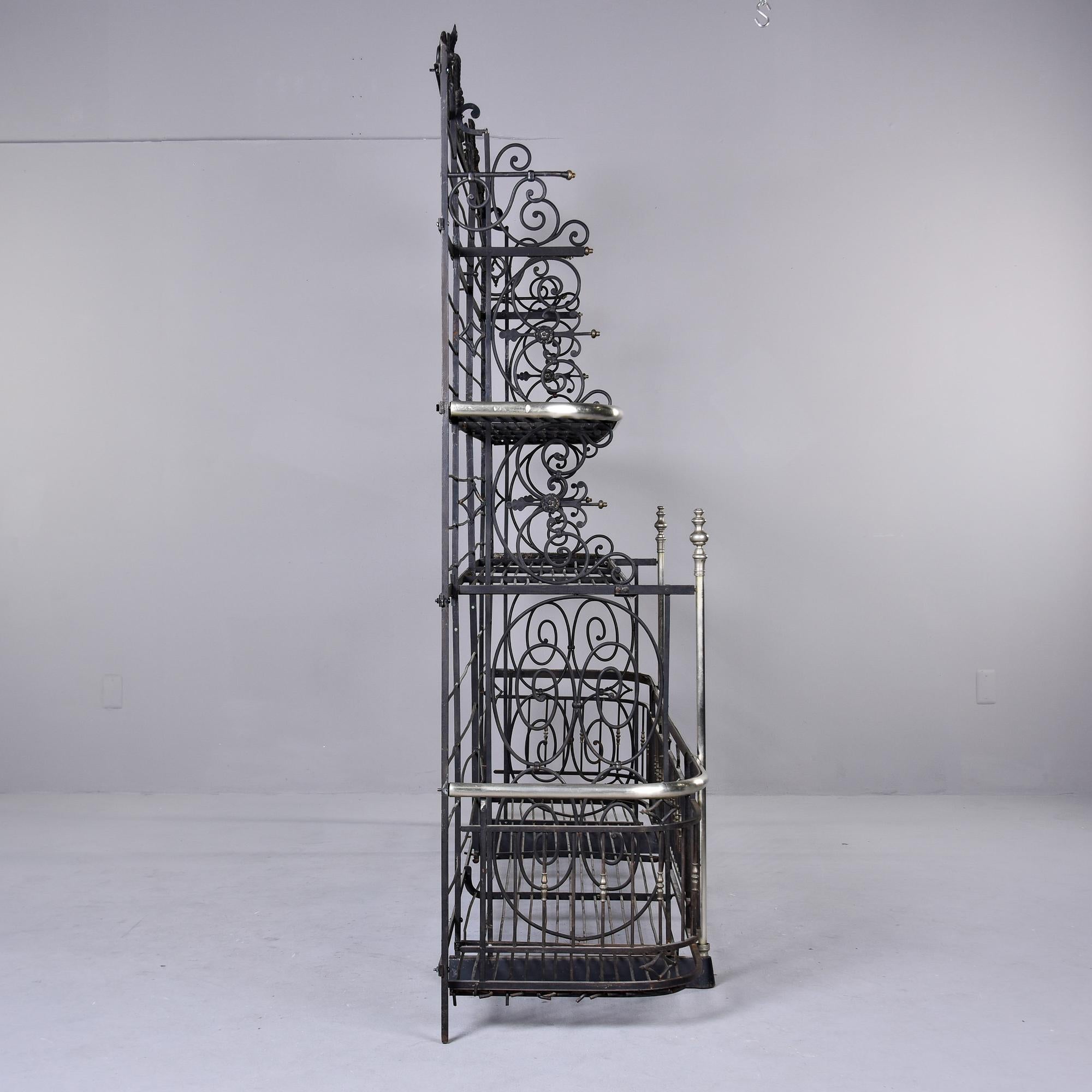 Extra Large 19th C French Iron and Brass Baker’s Rack by Dubois of Lyon 2